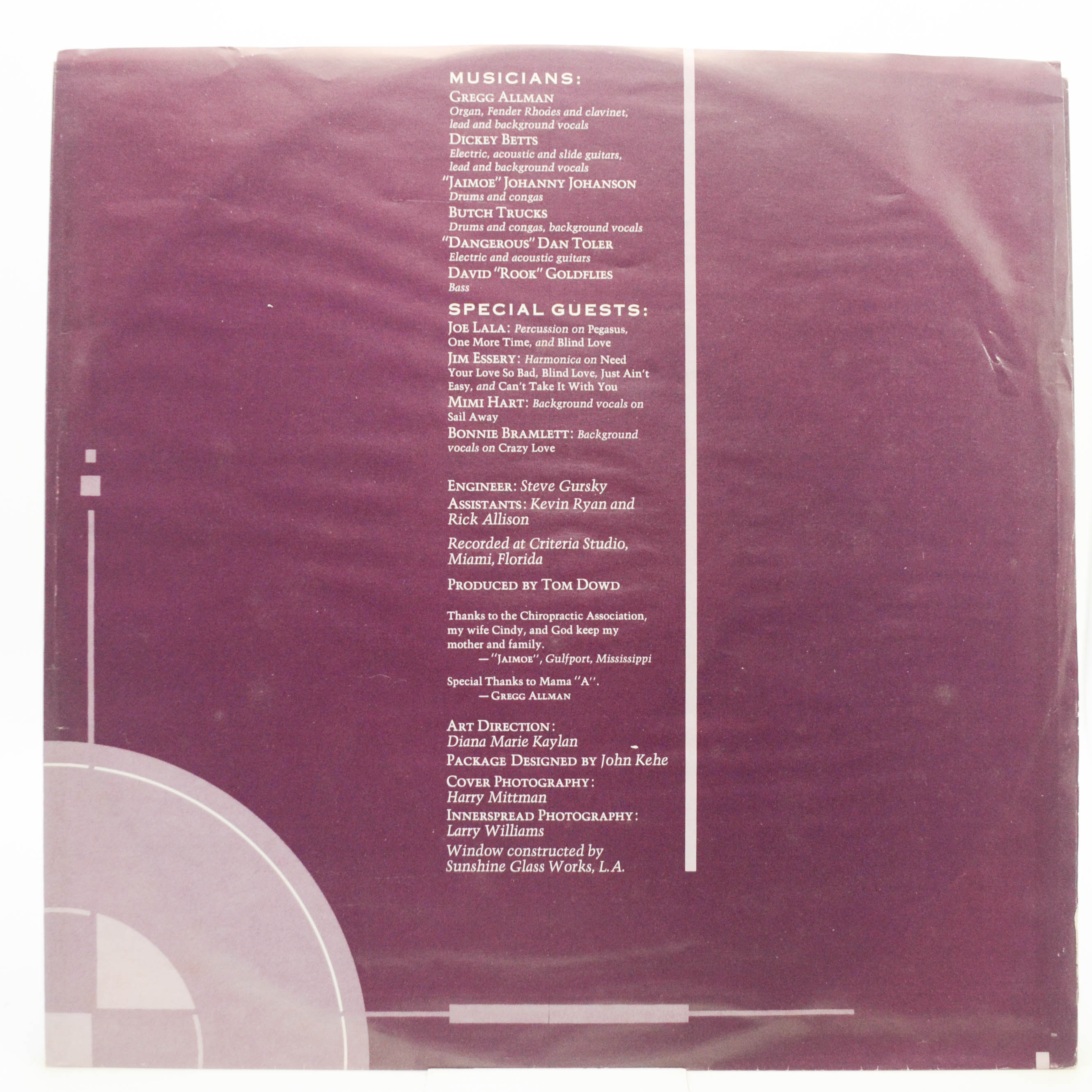 Allman Brothers Band — Enlightened Rogues (1-st, USA), 1979