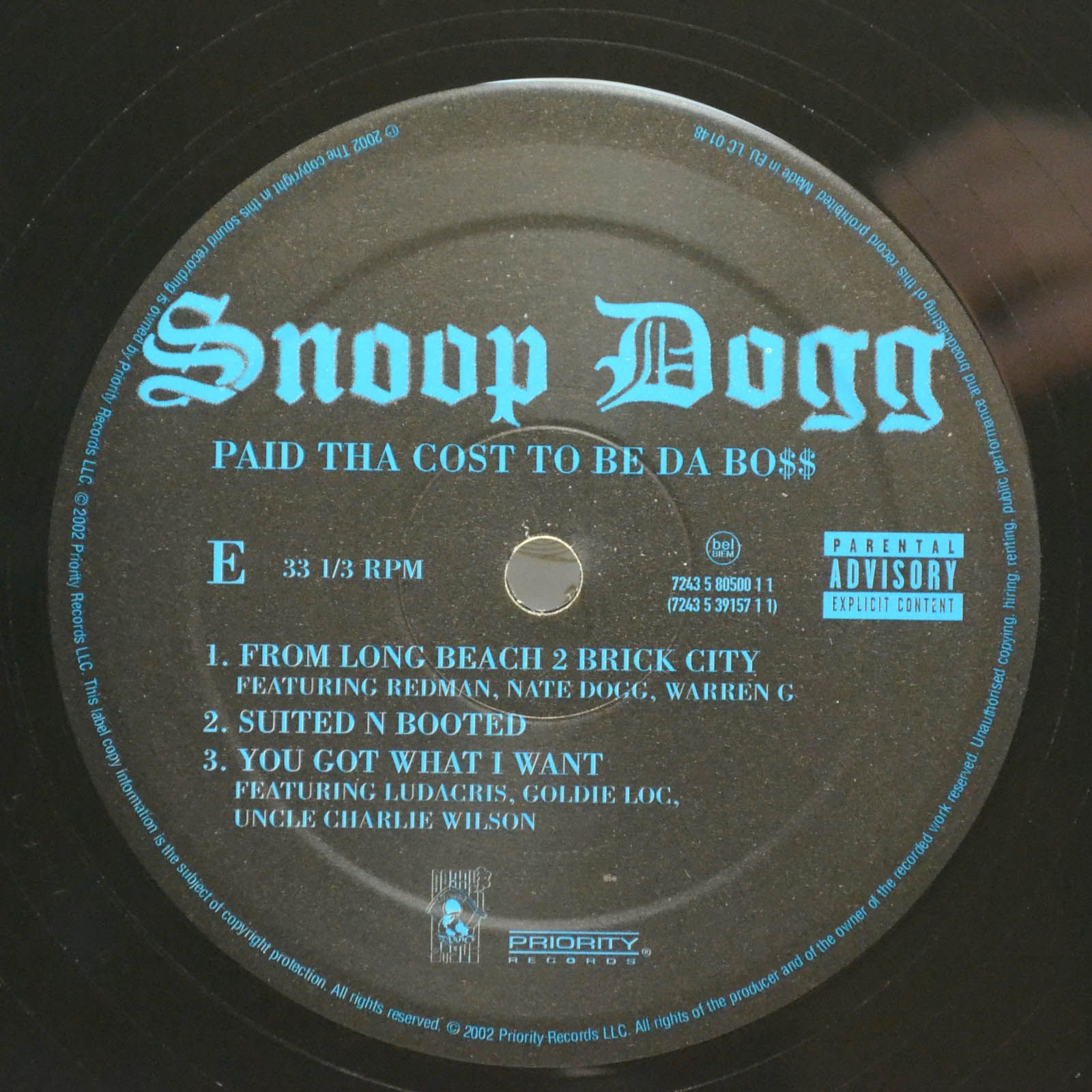 Snoop Dogg — Paid Tha Cost To Be Da Bo$$ (3LP), 2002