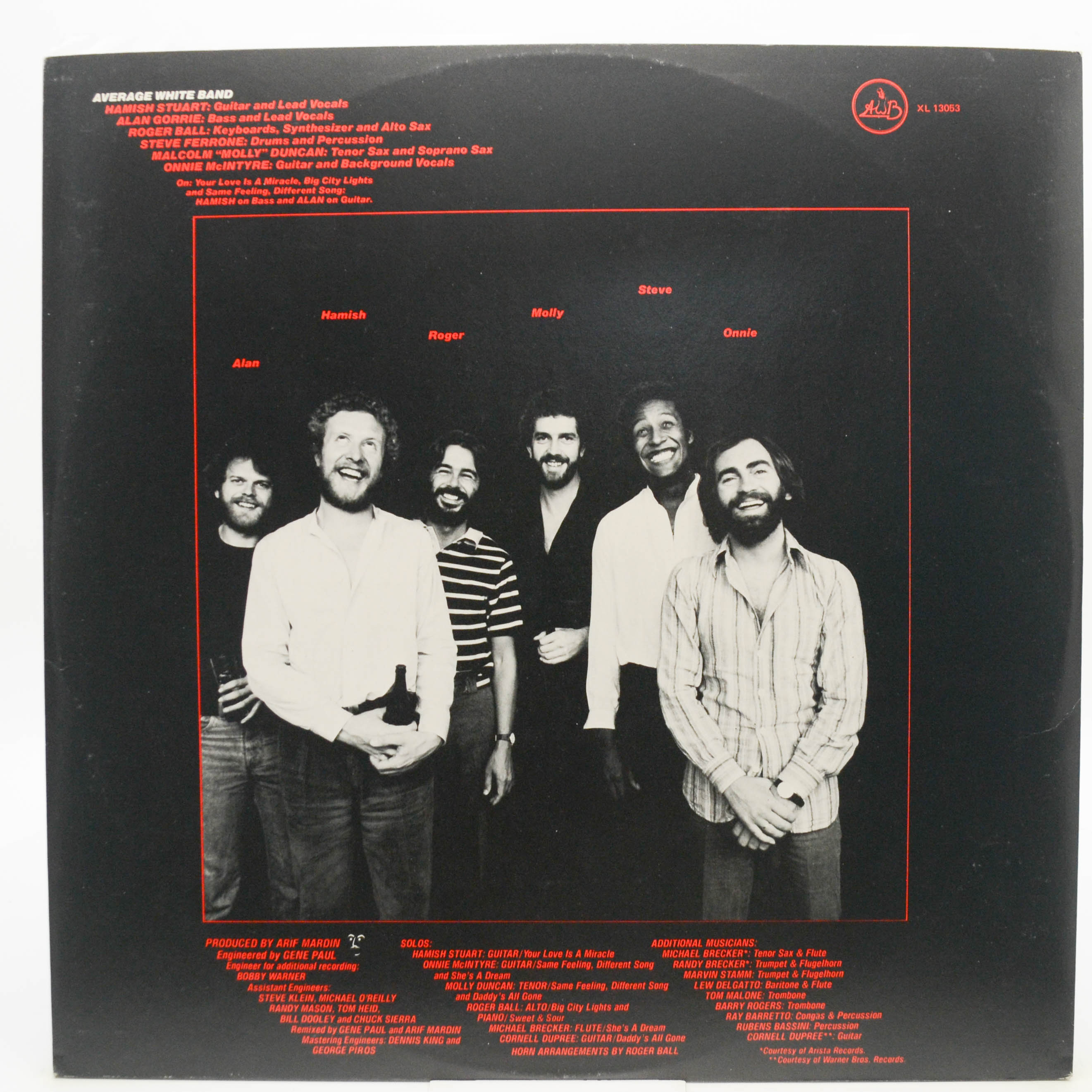 Виниловая пластинка Average White Band — Warmer Communications (UK), 1978