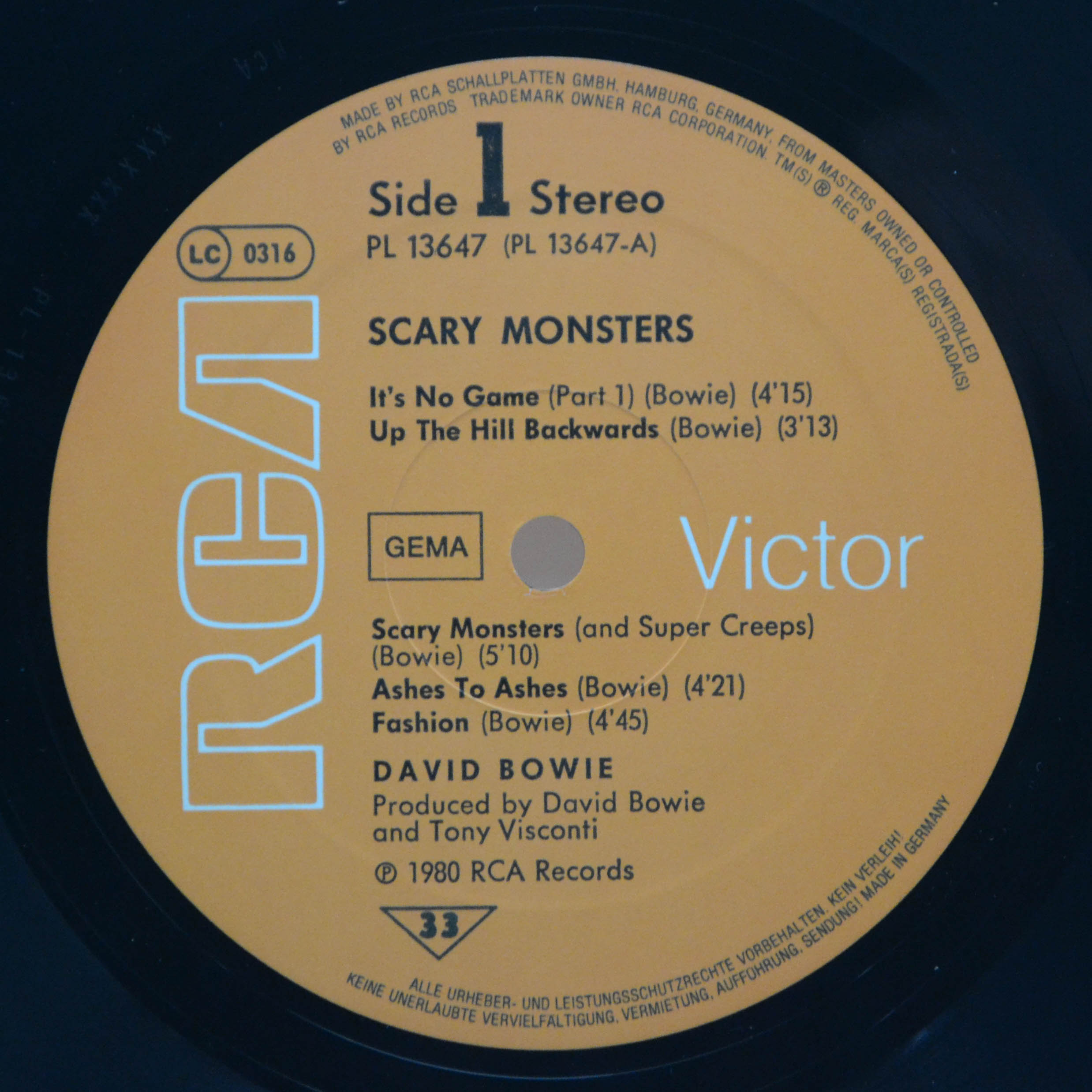 Виниловая пластинка David Bowie — Scary Monsters, 1980