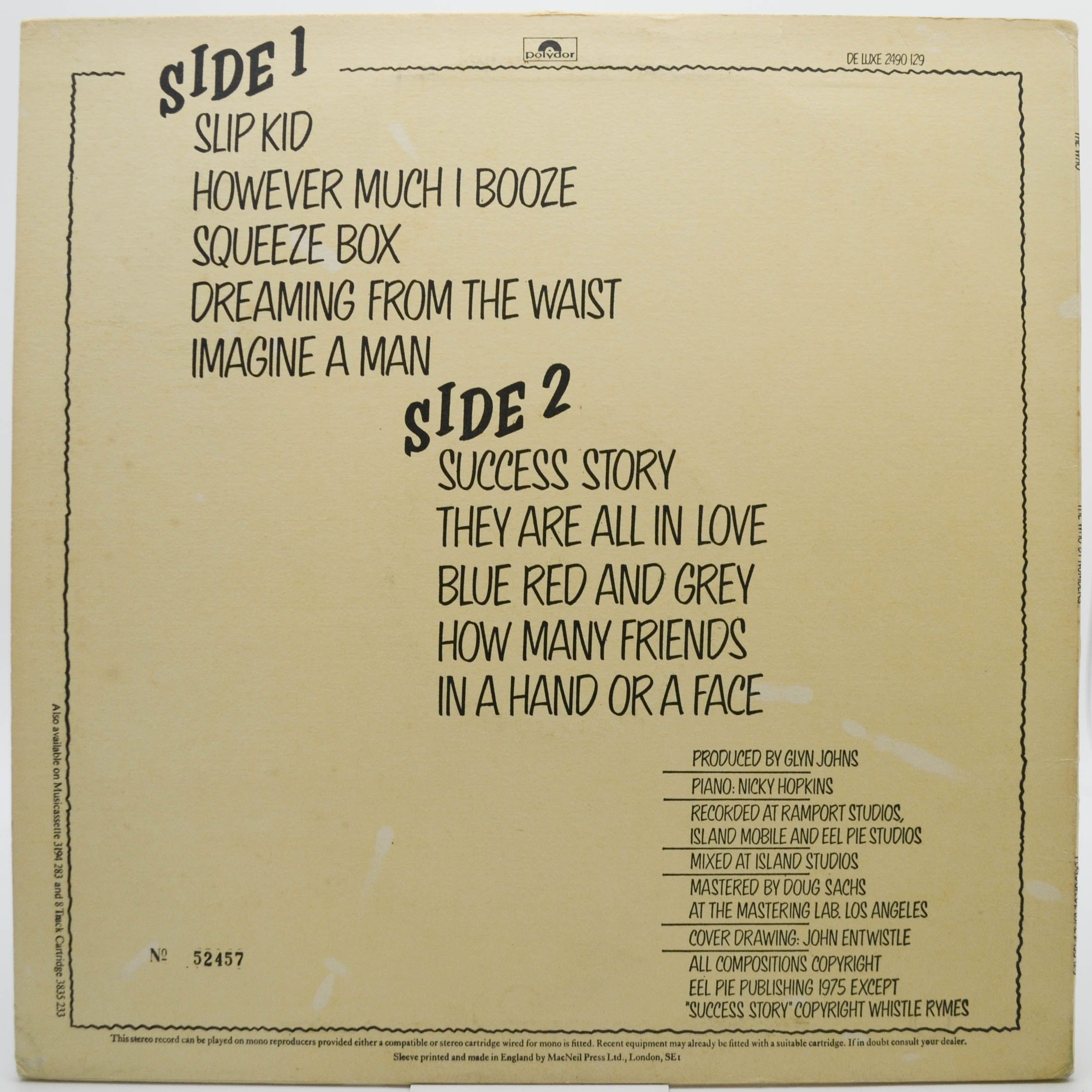 Who — The Who By Numbers, 1975