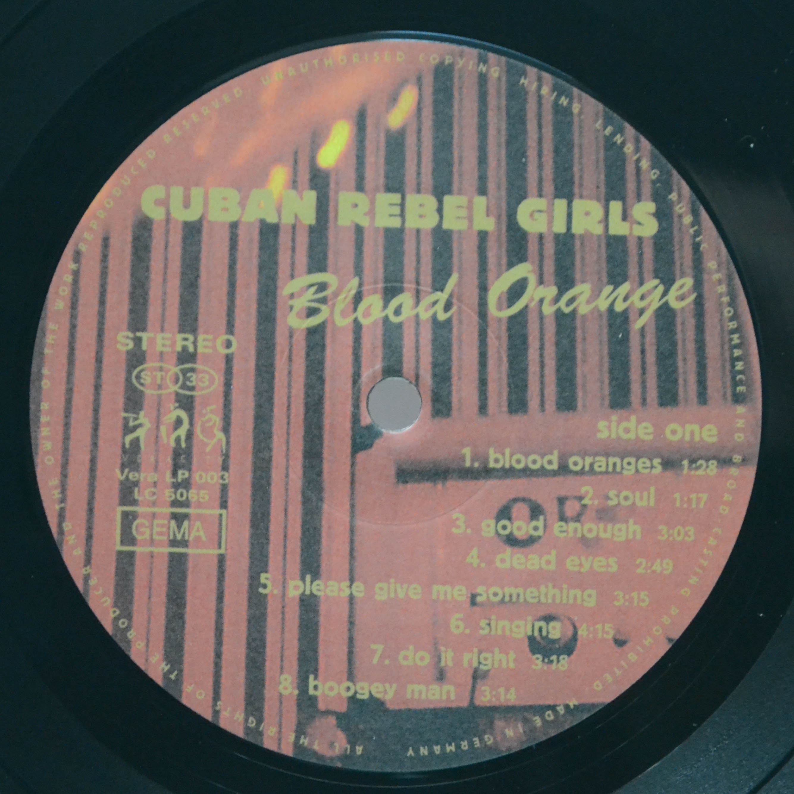 Cuban Rebel Girls — Blood Orange (1-st, Germany), 1997