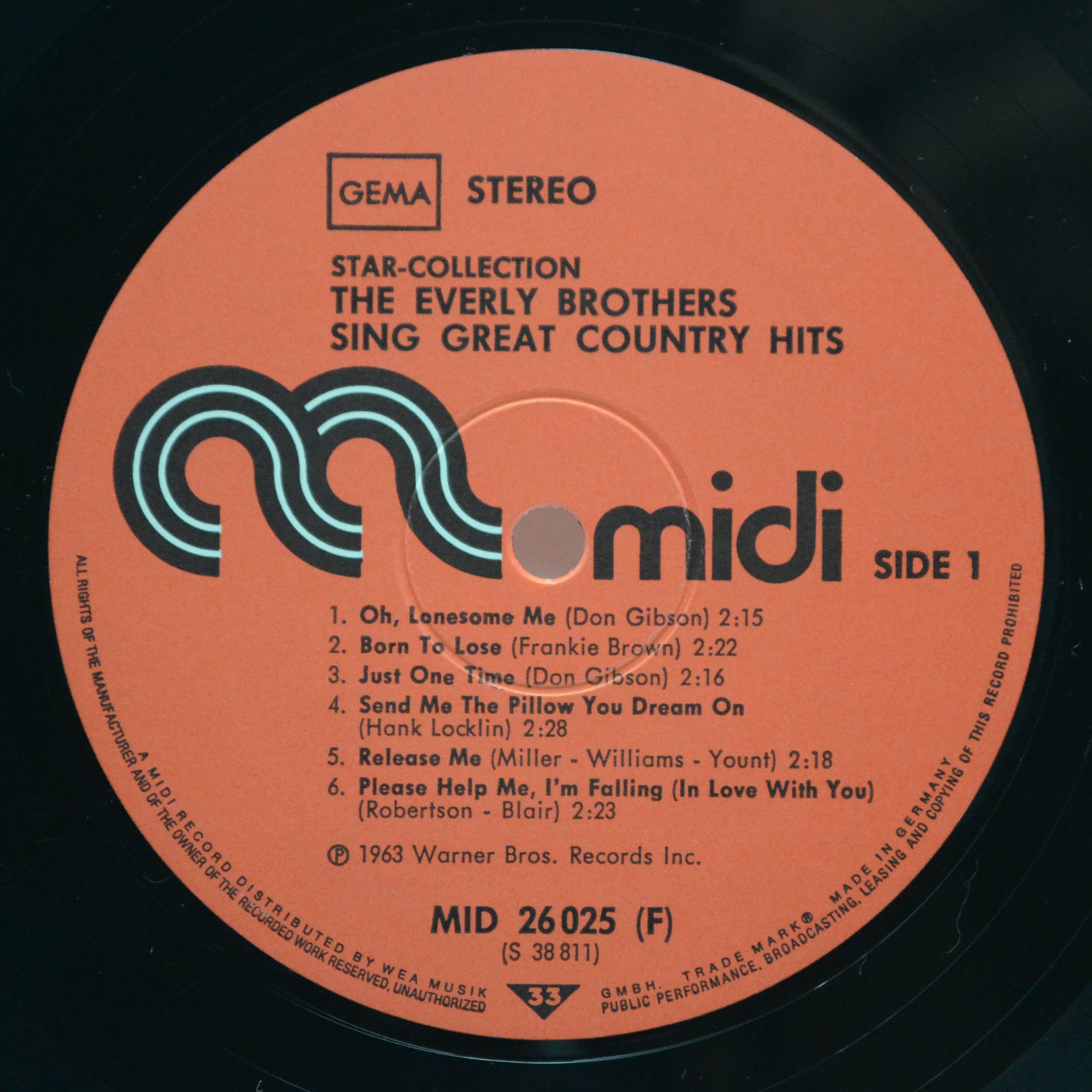 Виниловая пластинка Everly Brothers — Sing Great Country Hits, 1975