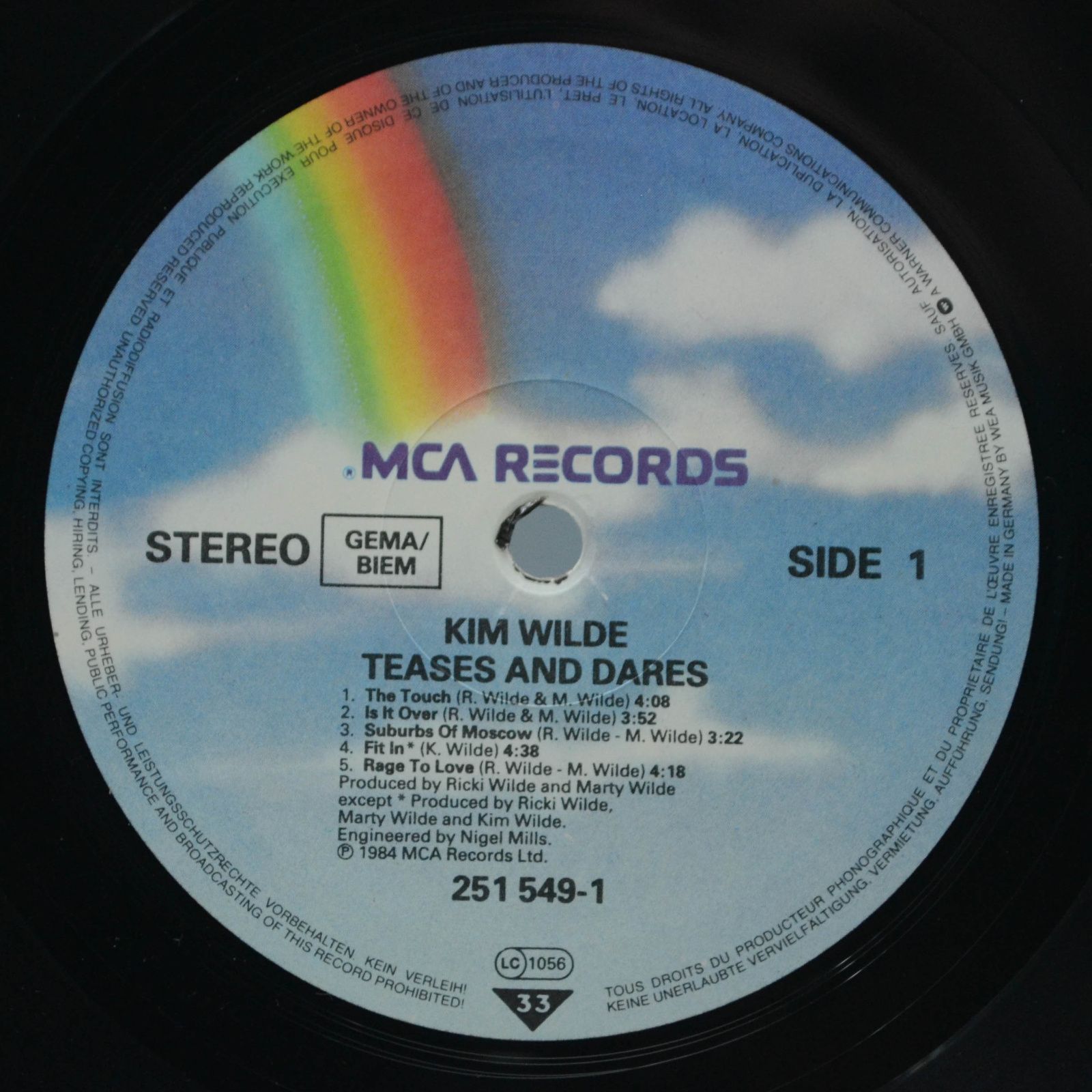 Kim Wilde — Teases & Dares, 1984