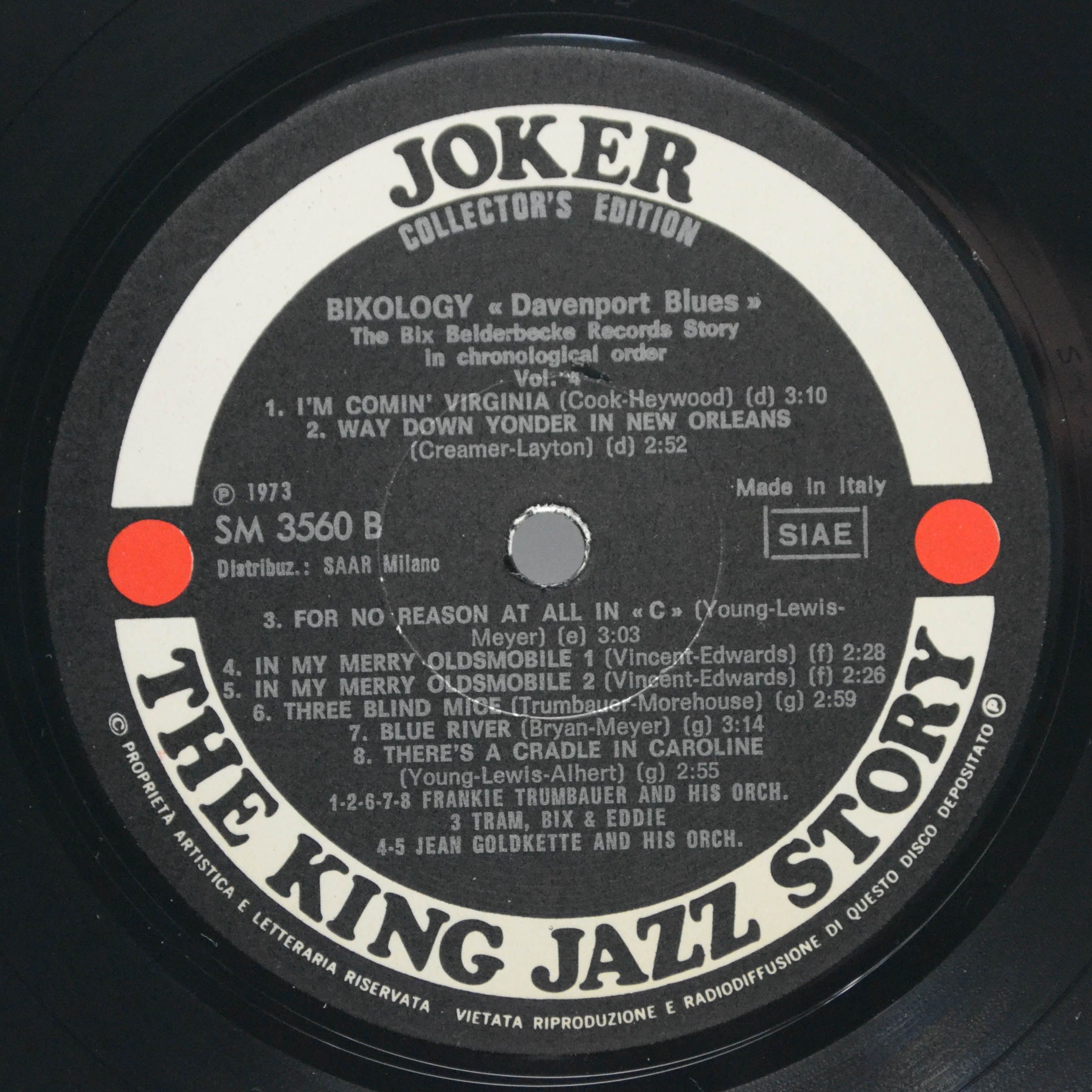 Виниловая пластинка Bix Beiderbecke — Bixology "Singin' The Blues", 1973