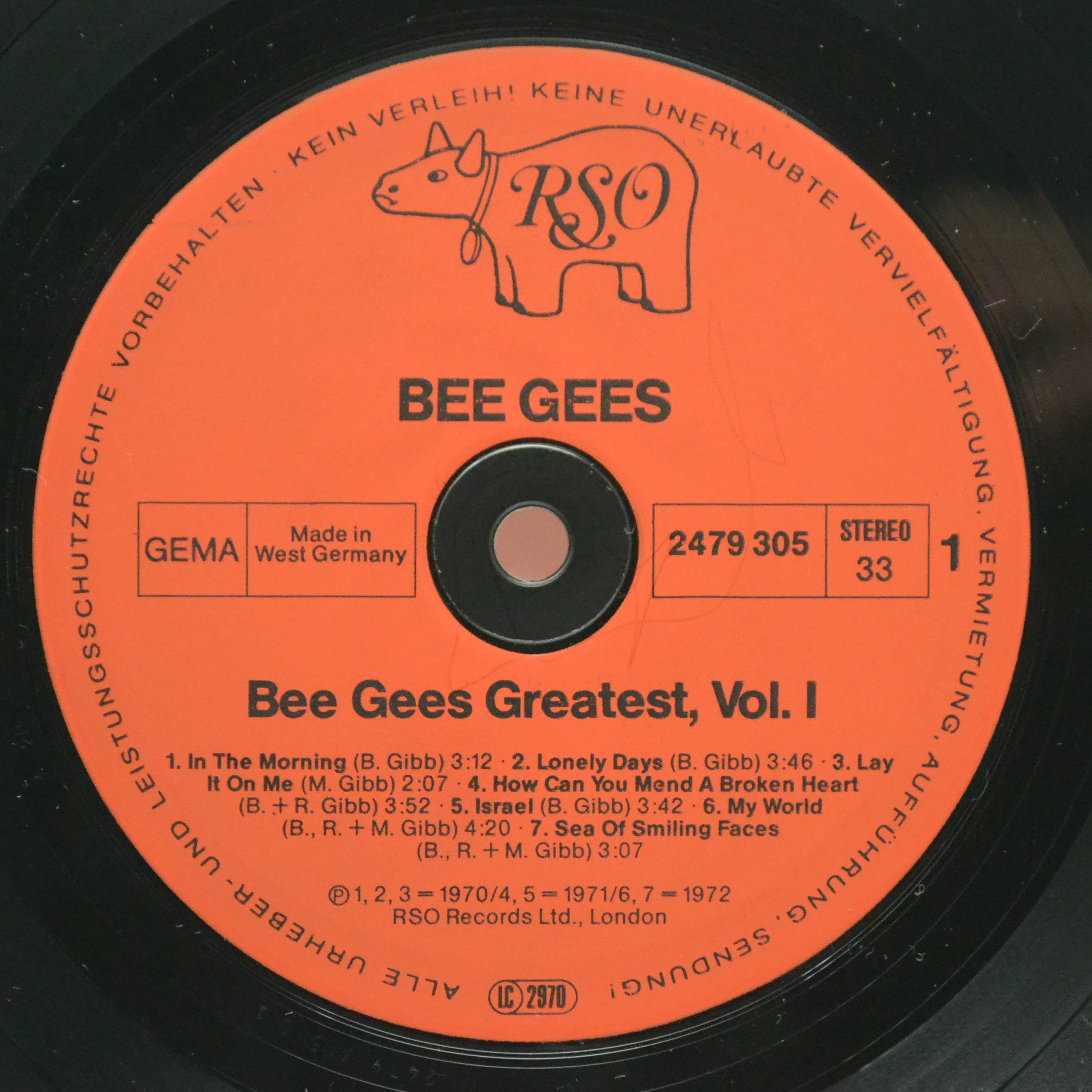Bee Gees — Bee Gees Greatest, Volume 1 - 1967-1974 (2LP), 1982
