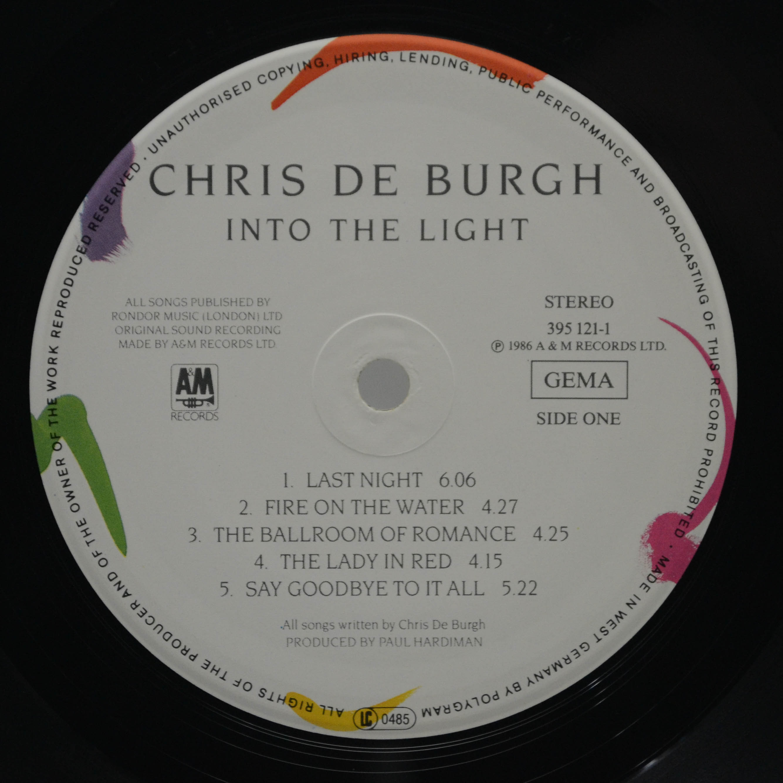 Chris de Burgh — Into The Light, 1986