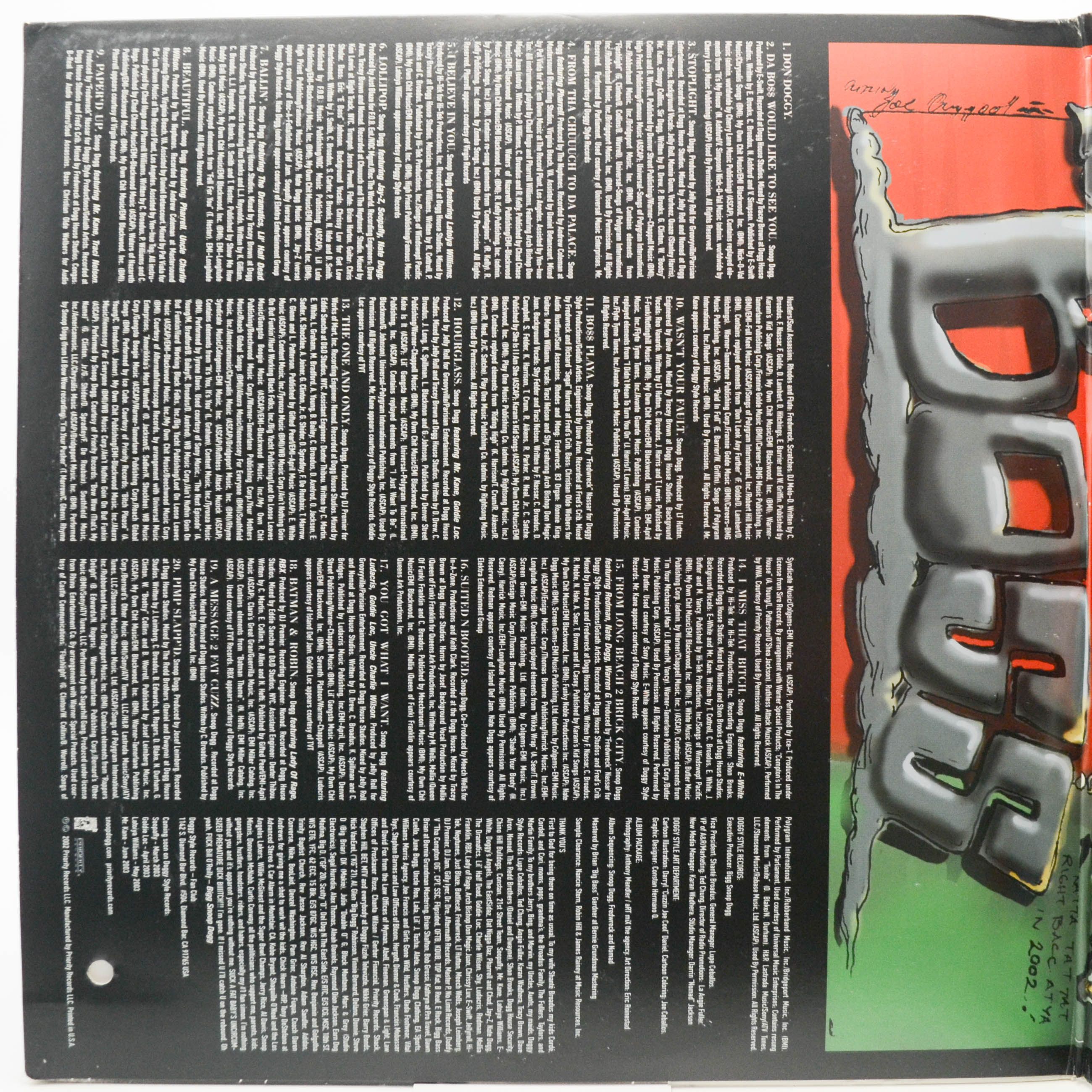 Snoop Dogg — Paid Tha Cost To Be Da Bo$$ (3LP, 1-st, USA), 2002