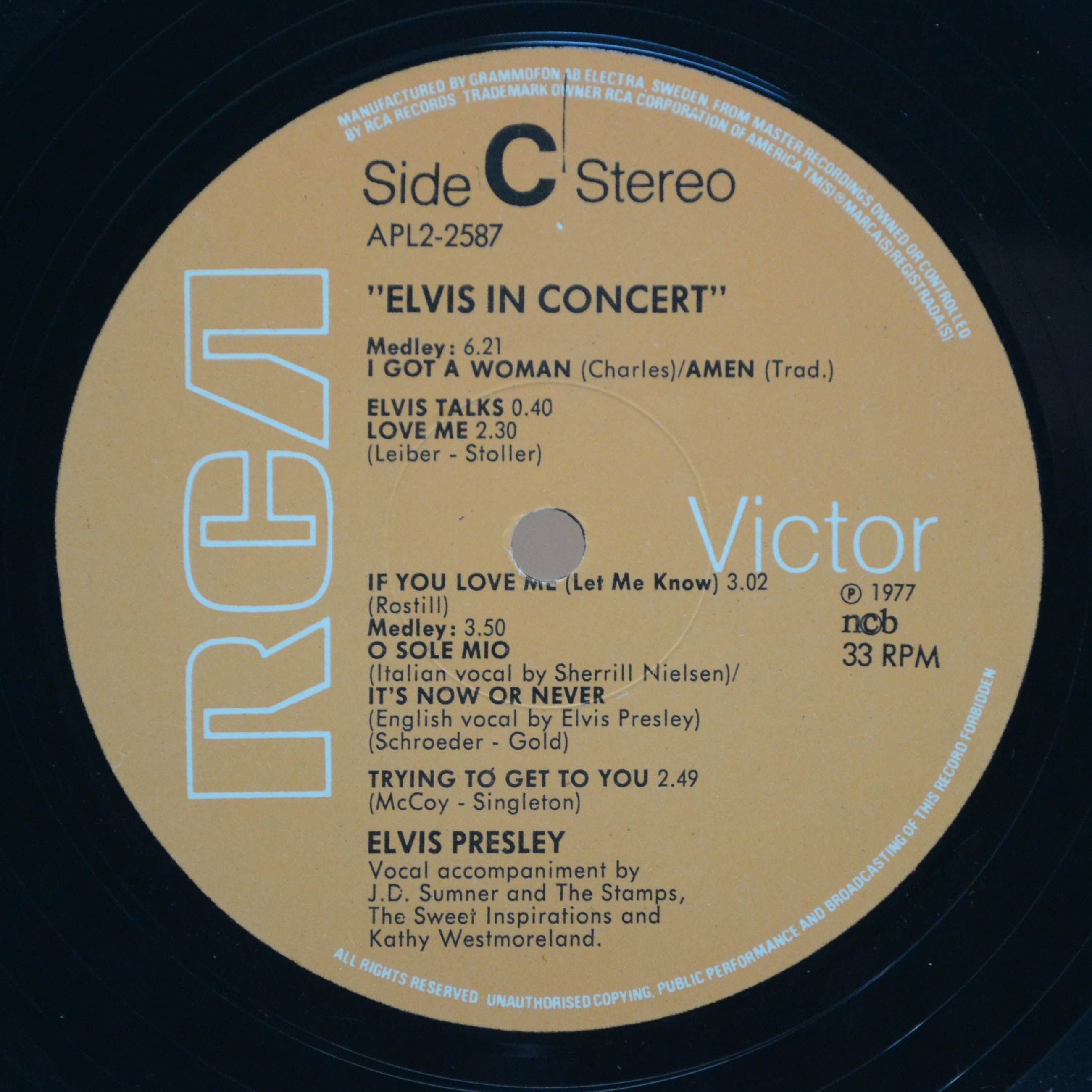 Elvis Presley — Elvis In Concert (2LP), 1977