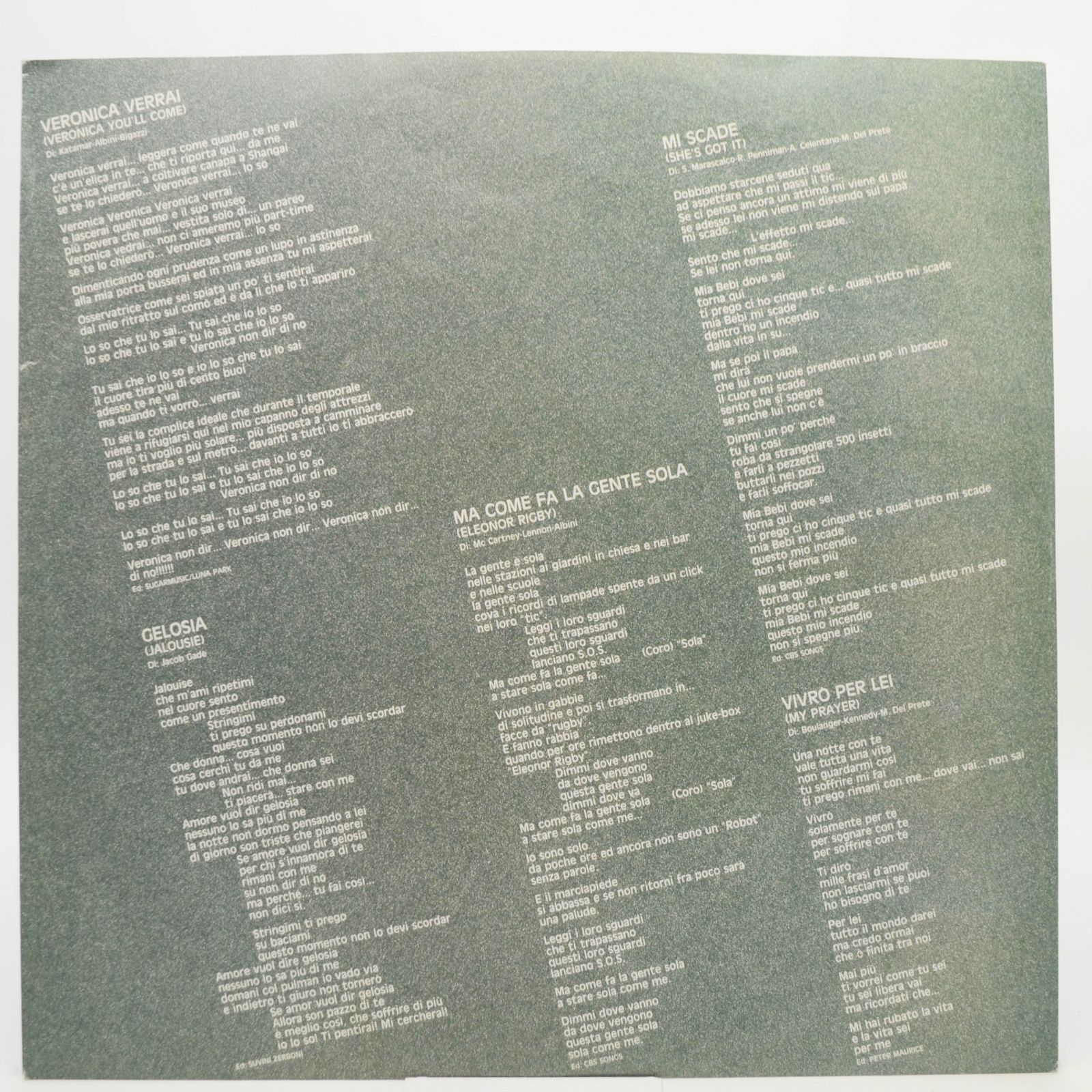 Adriano Celentano — I Miei Americani (Tre Puntini) 2 (1-st, Italy, Clan), 1986