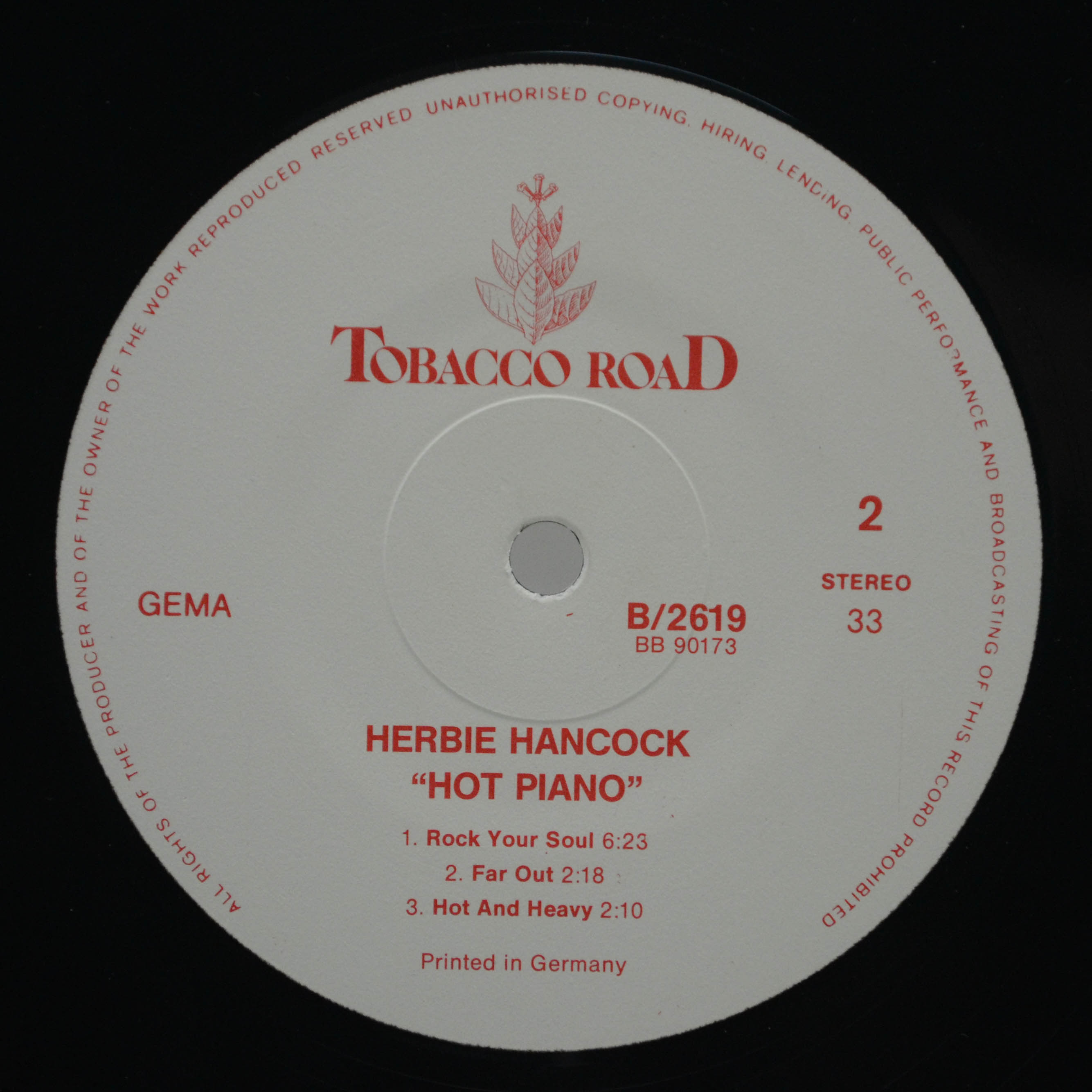 Herbie Hancock — Hot Piano, 1984