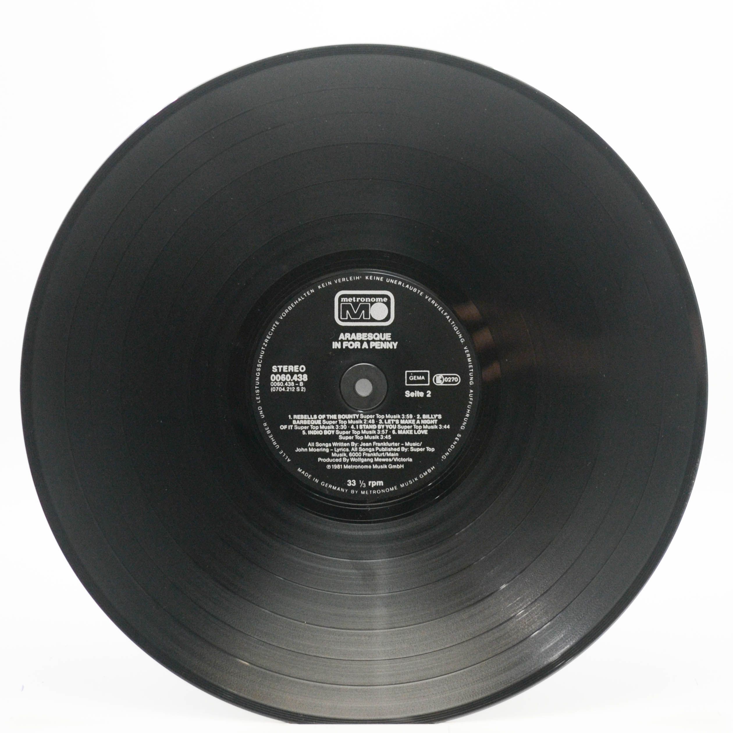 Arabesque — In For A Penny (1-st, Germany), 1981