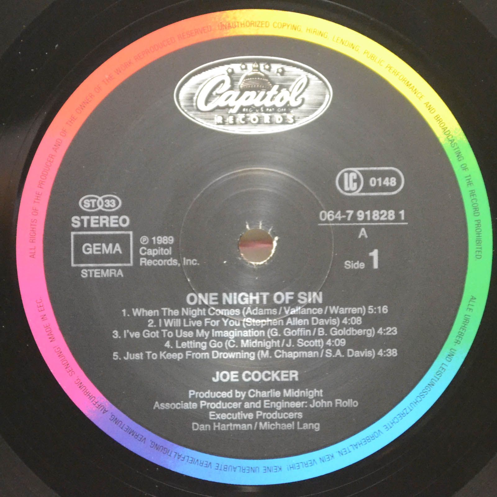 Joe Cocker — One Night Of Sin, 1989