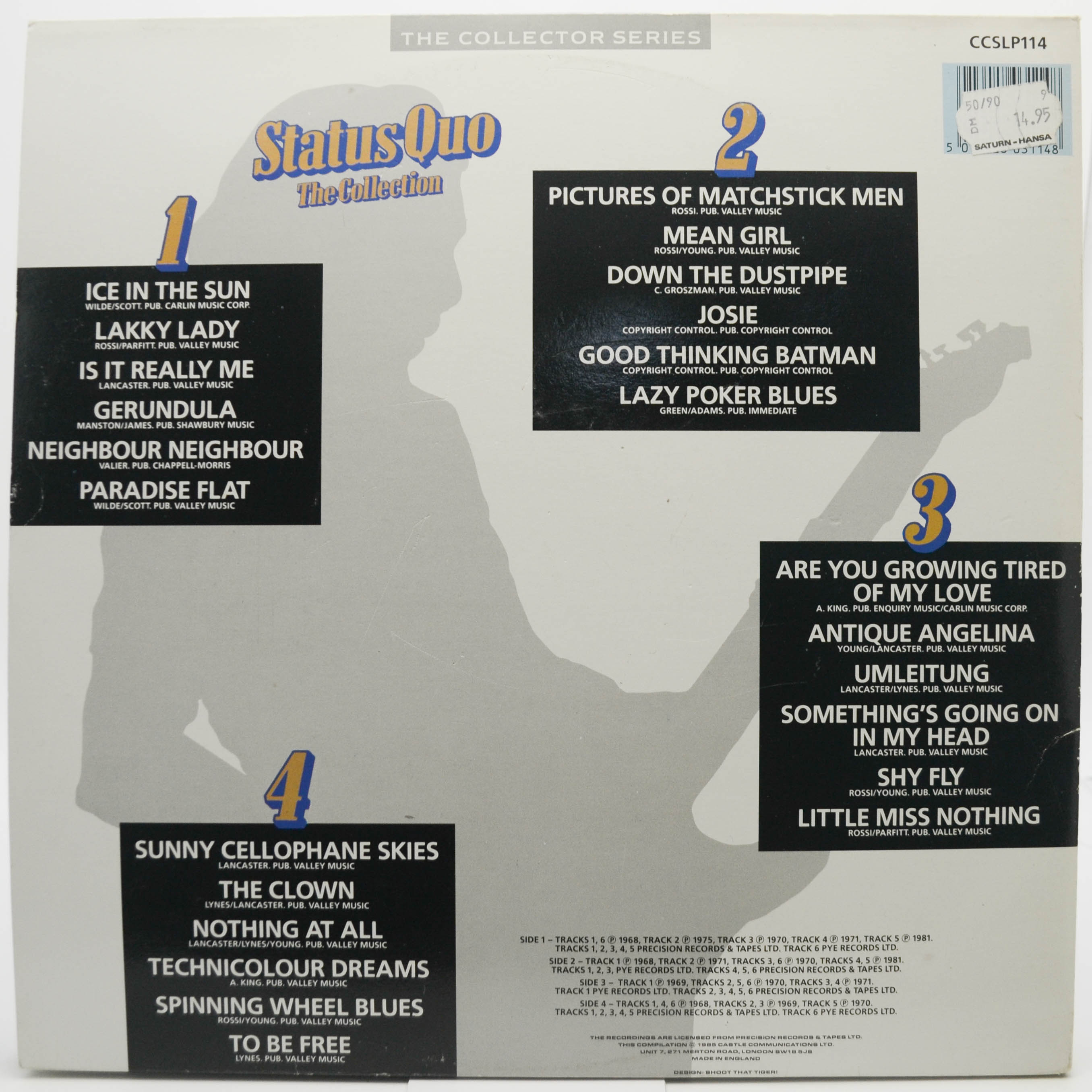 Status Quo — The Collection (2LP, UK), 1987