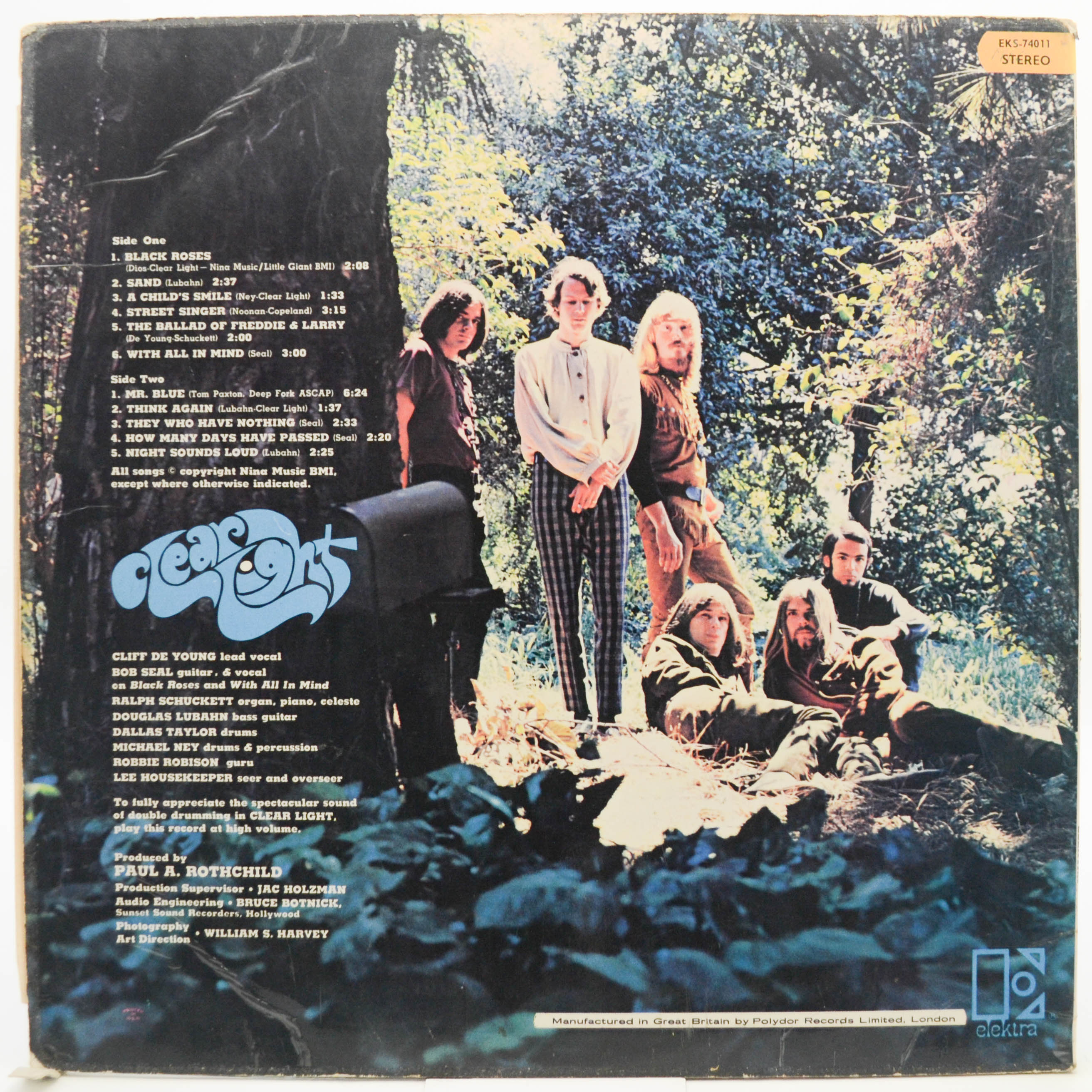 Виниловая пластинка Clear Light — Clear Light (UK), 1967