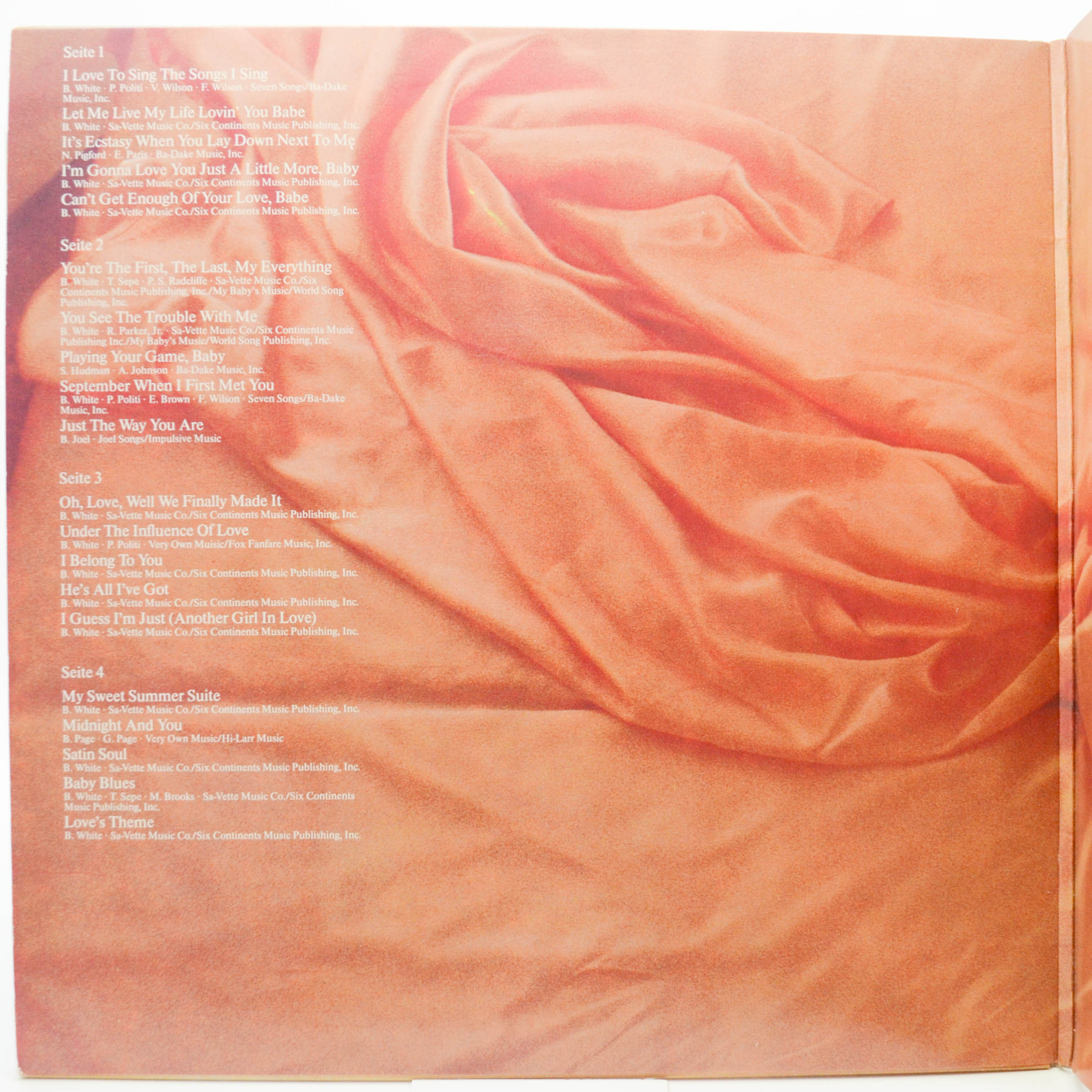 Barry White & The Love Unlimited Orchestra — The Love Album (2LP), 1982