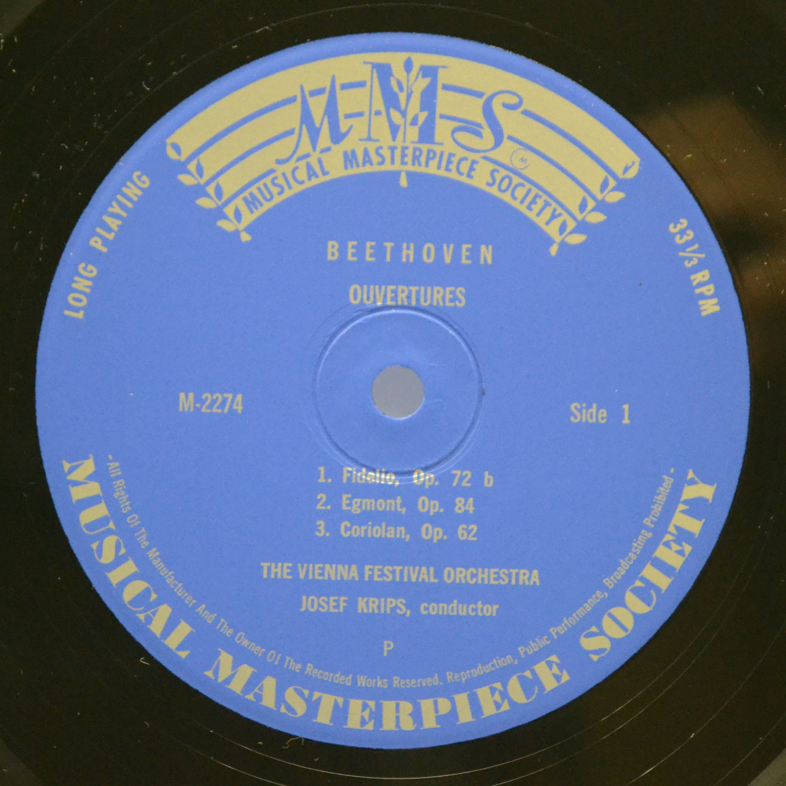 Beethoven - Wiener Festspielorchester, Josef Krips — Ouvertüren: Fidelio / Egmont / Coriolan / Leonore Nr. 3 / Die Weihe Des Hauses, 1966