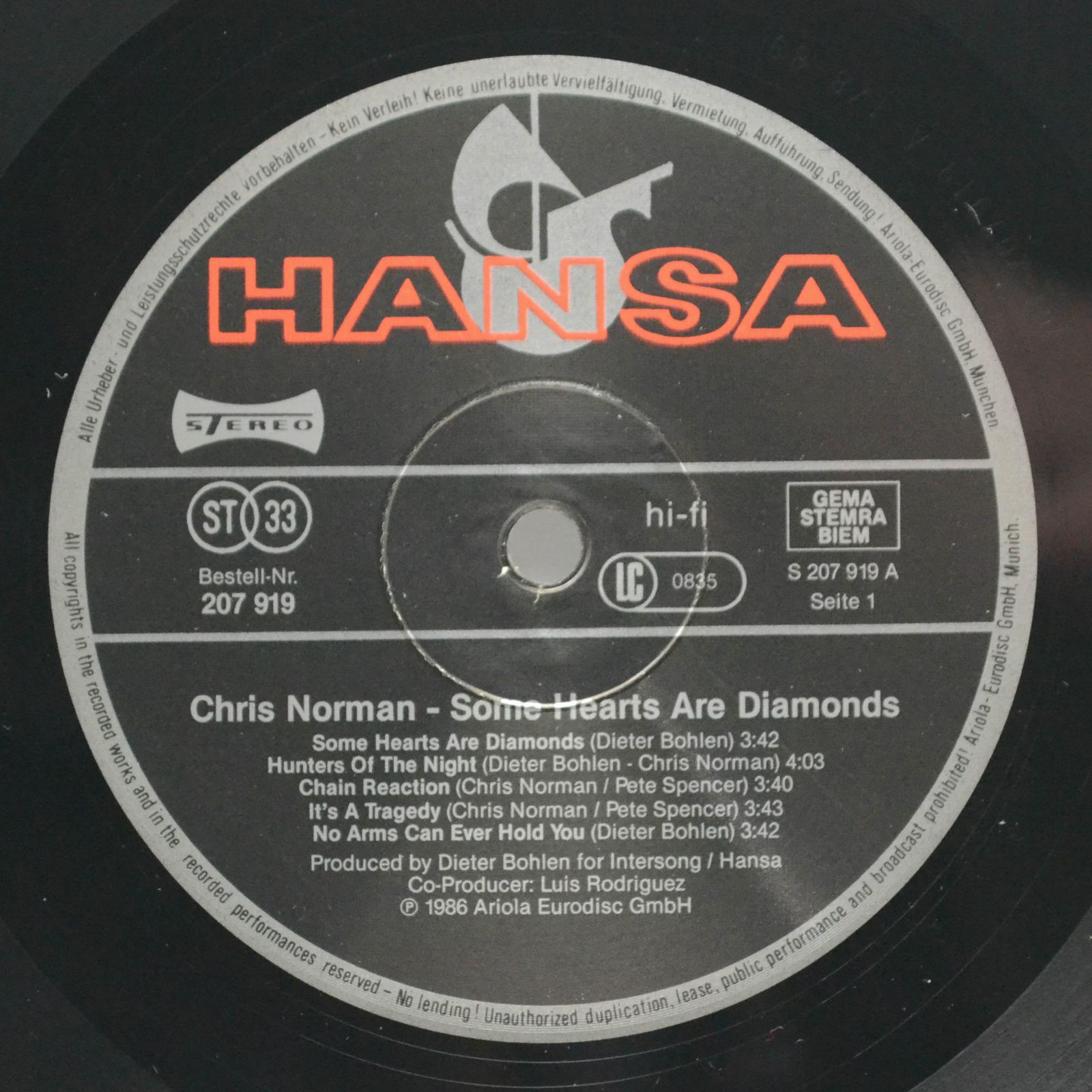 Chris Norman — Some Hearts Are Diamonds, 1986