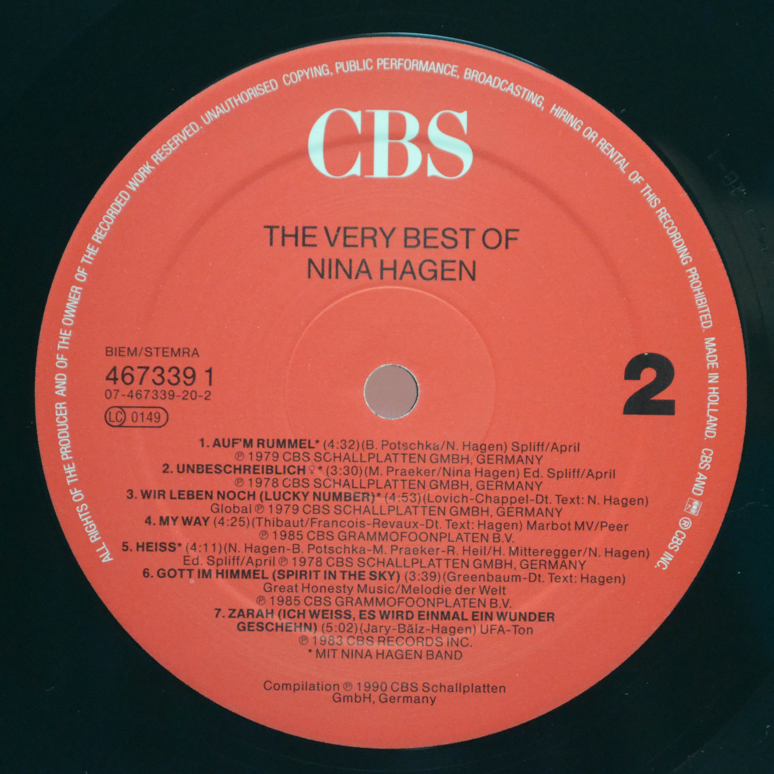 Nina Hagen — The Very Best Of, 1990