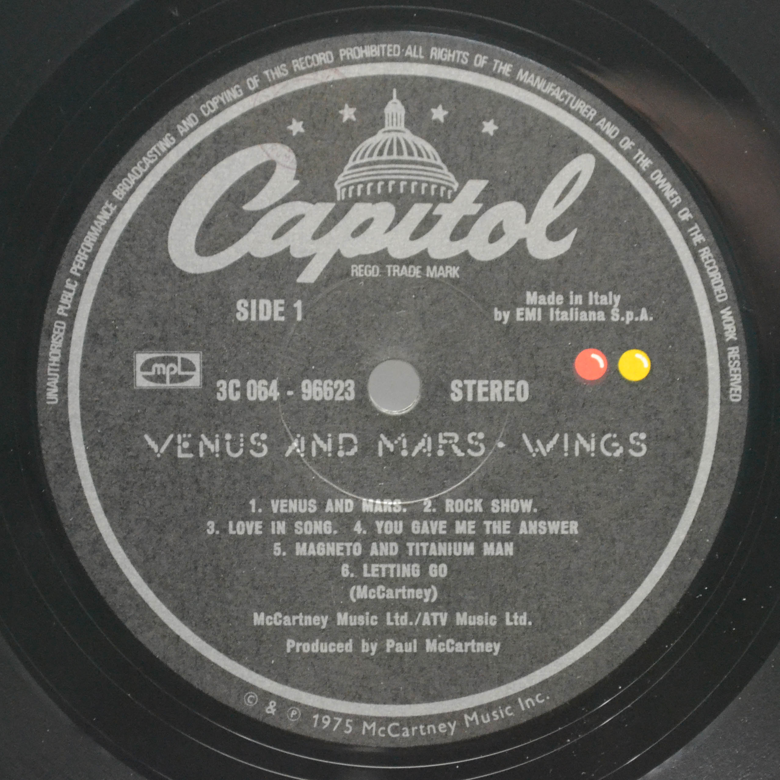 Wings — Venus And Mars (2 posters, 1 sticker), 1975