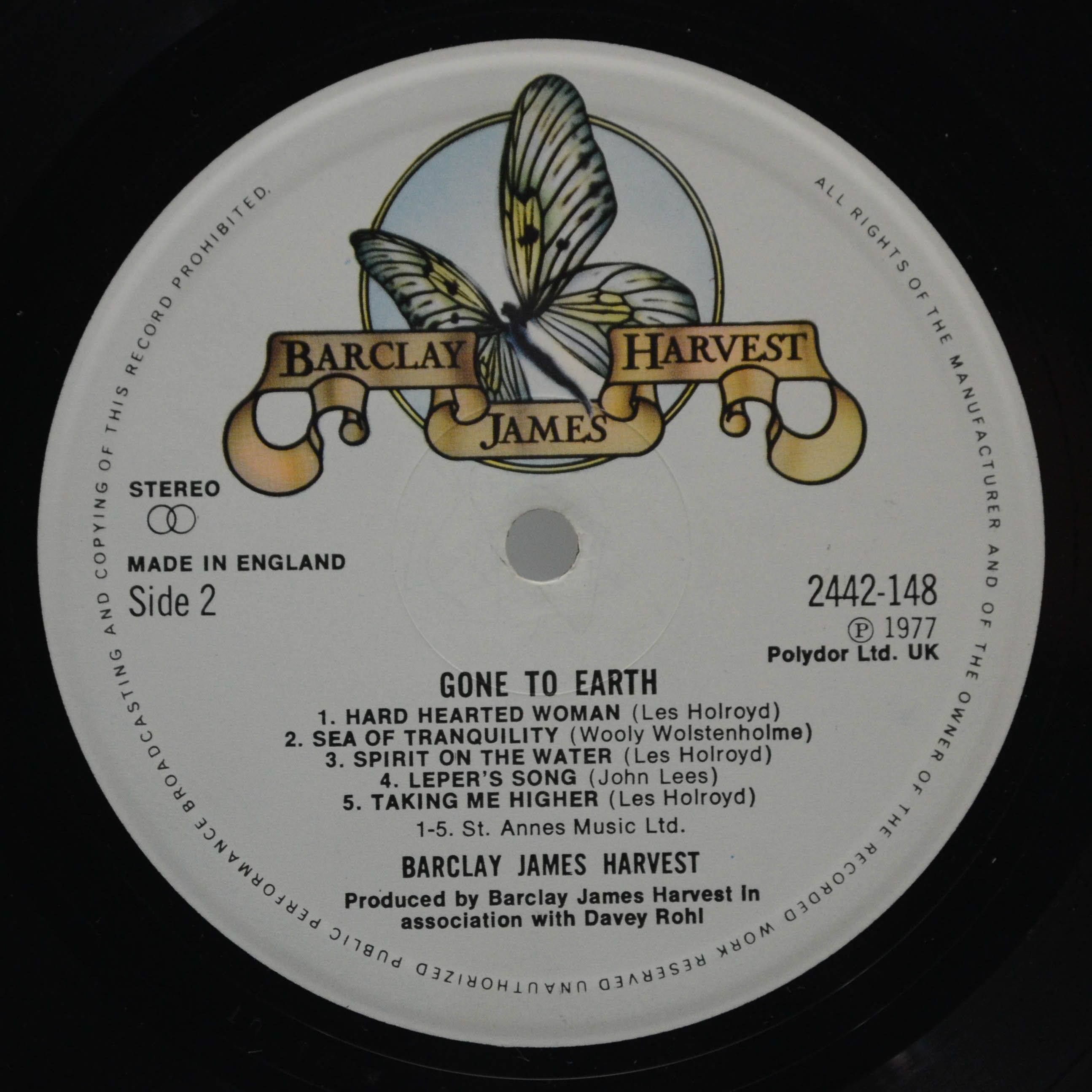 Barclay James Harvest — Gone To Earth (1-st, UK), 1977