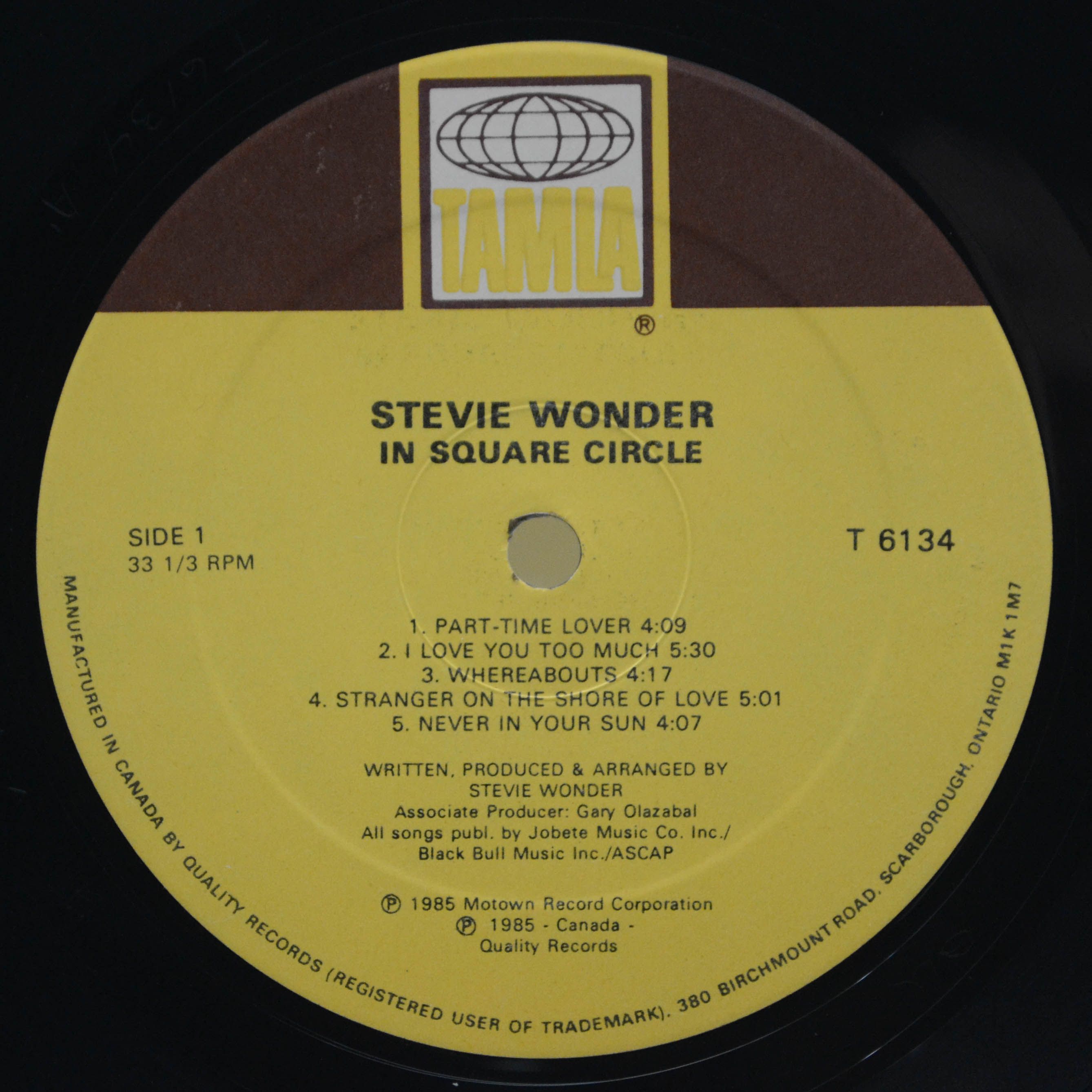 Stevie Wonder — In Square Circle (booklet), 1985