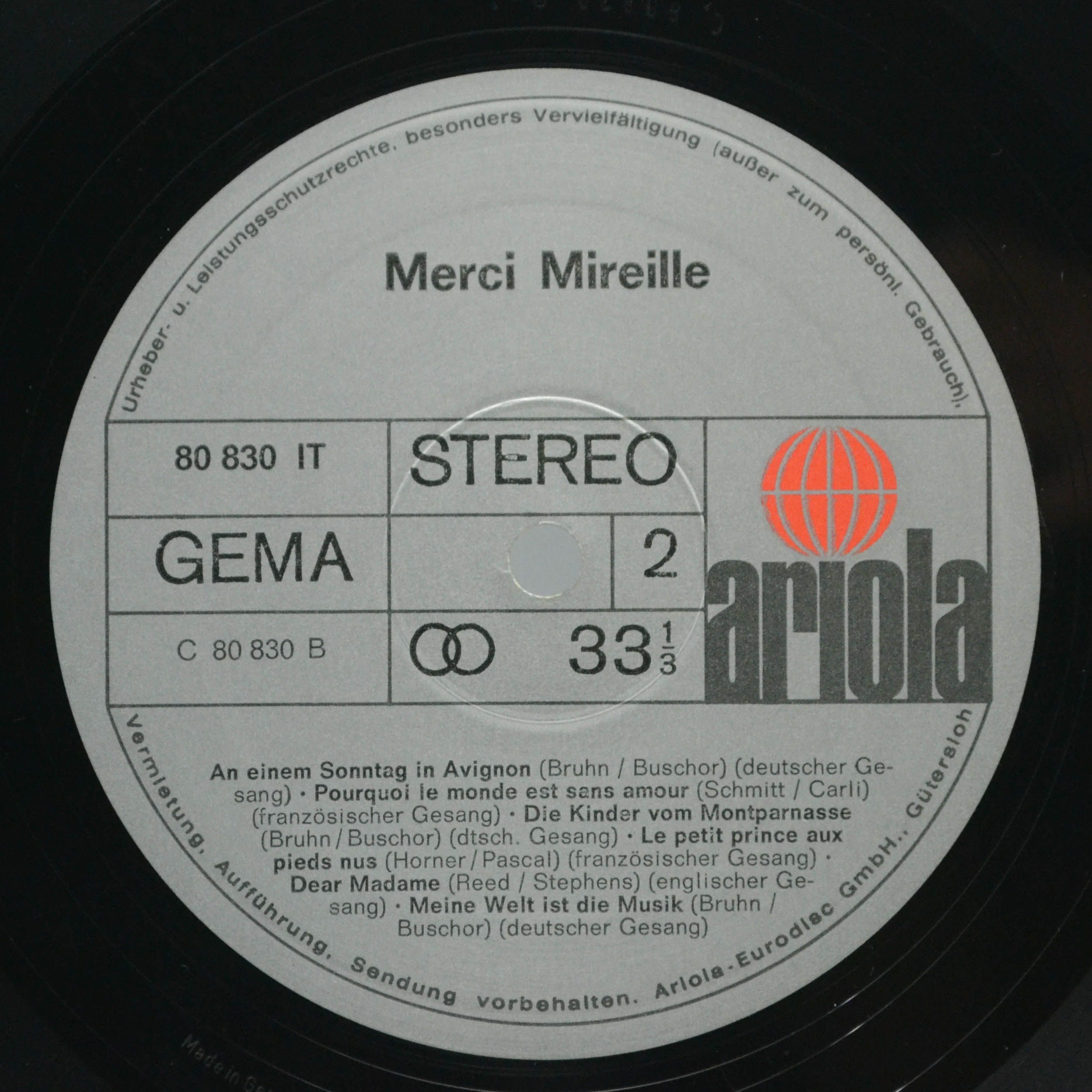 Mireille Mathieu — Merci Mireille, 1970
