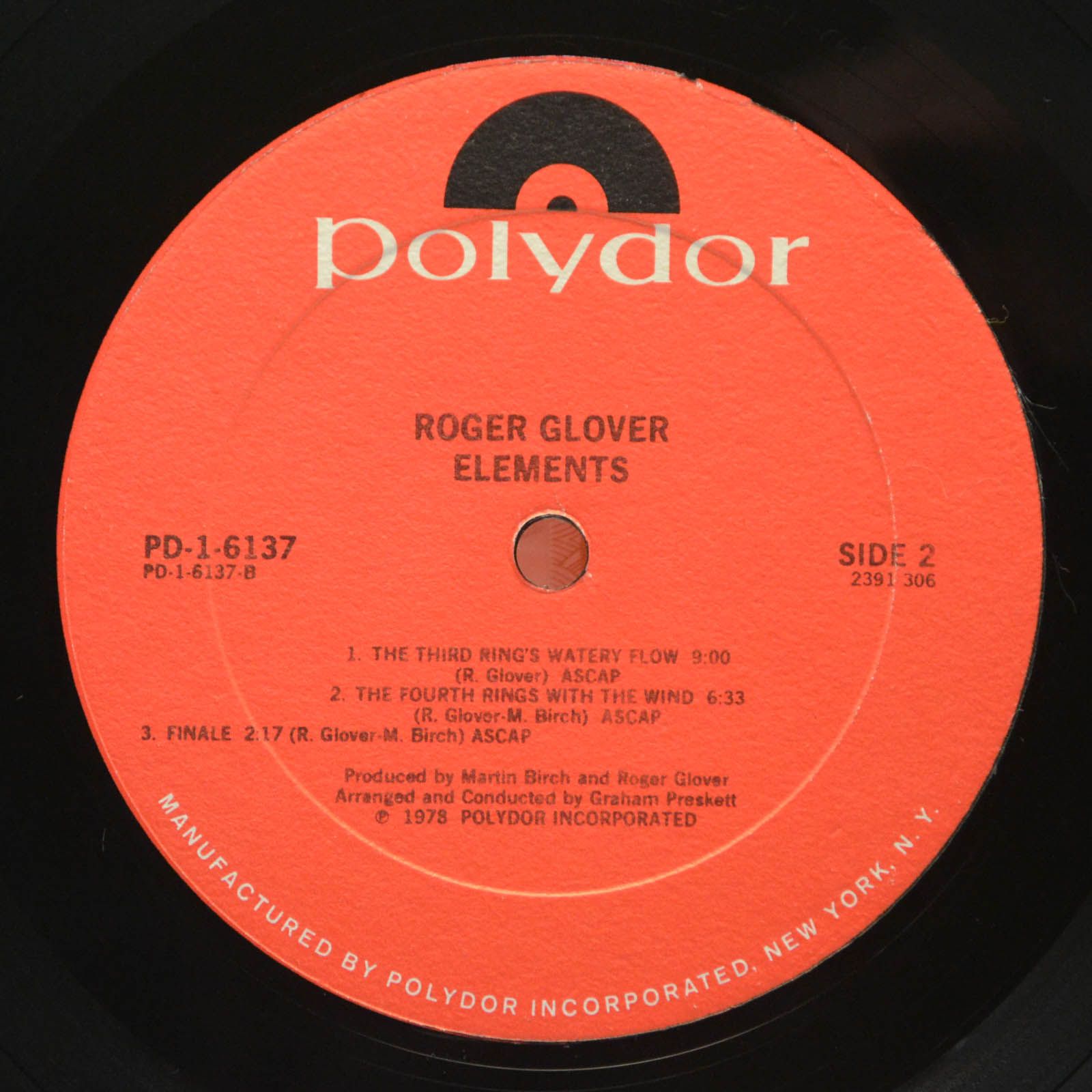 Roger Glover — Elements (USA), 1978