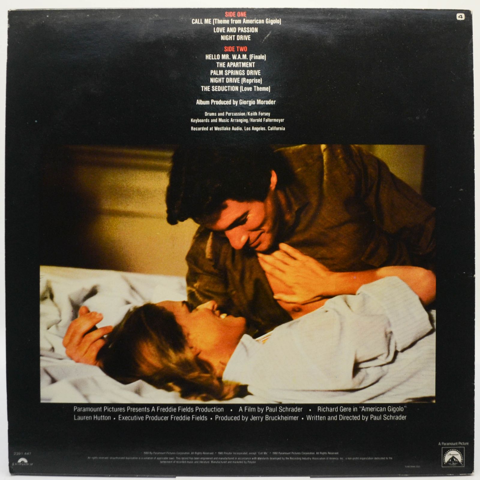 Giorgio Moroder — American Gigolo (Original Soundtrack Recording), 1980