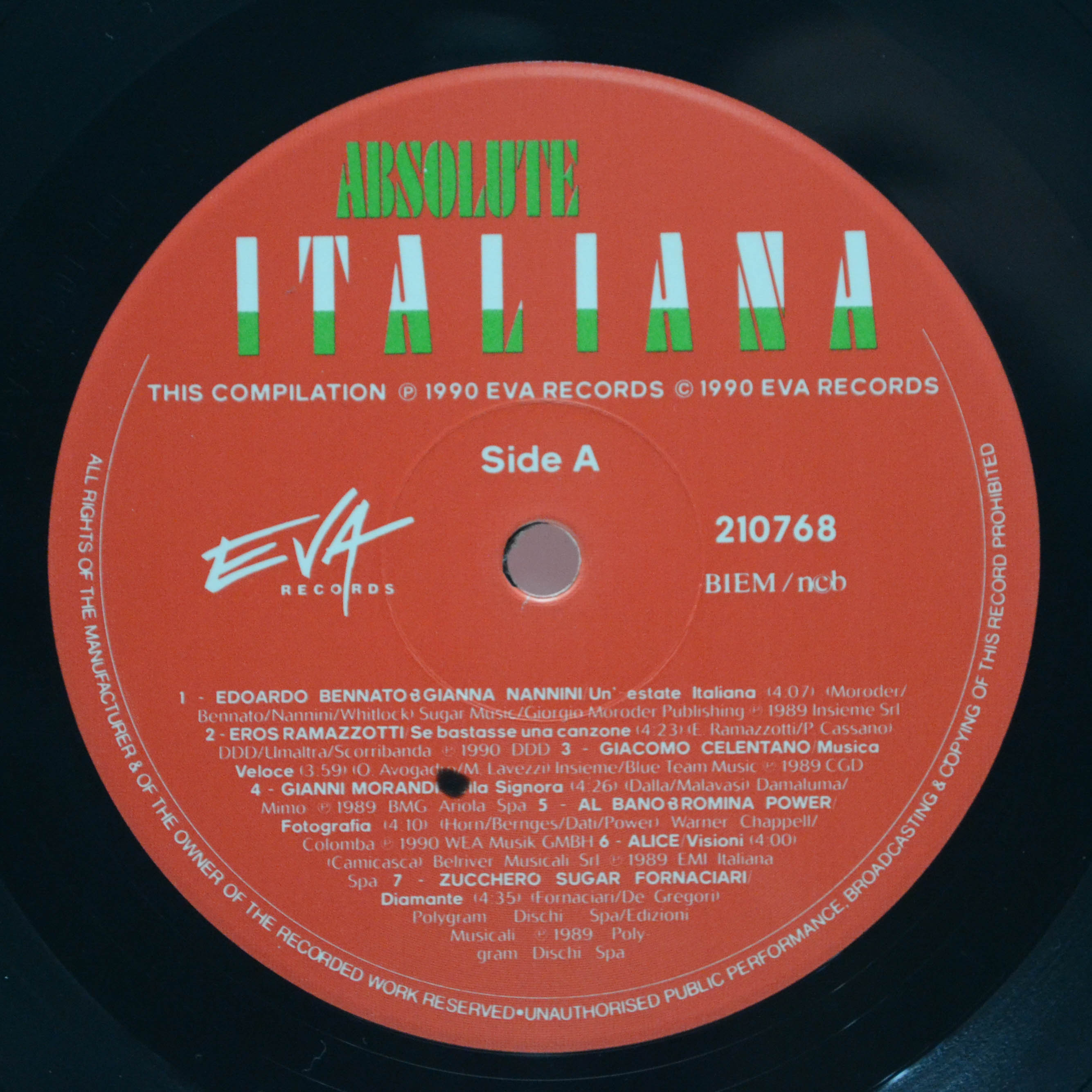 Various — Absolute Italiana, 1990