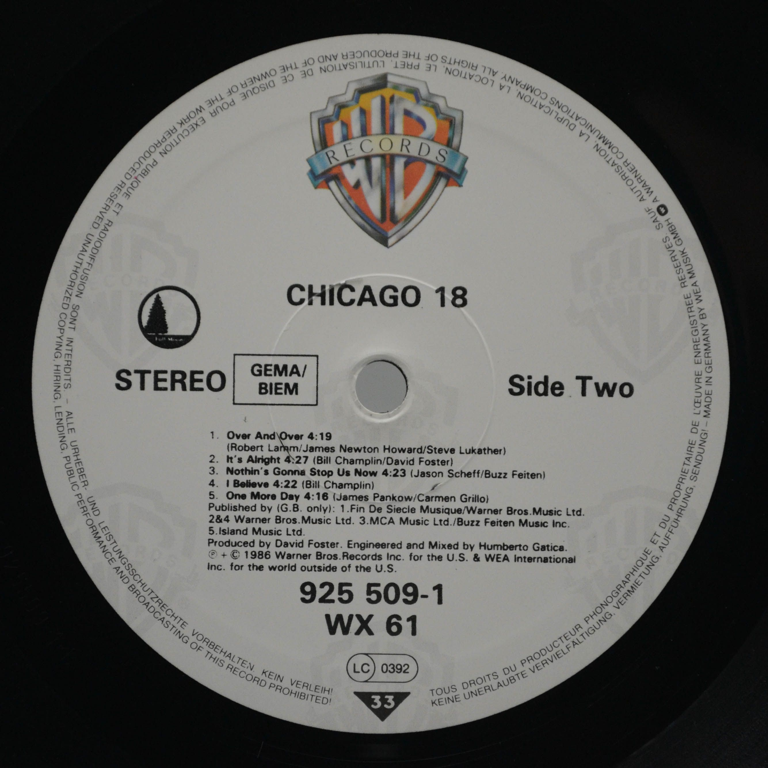 Chicago — Chicago 18, 1986