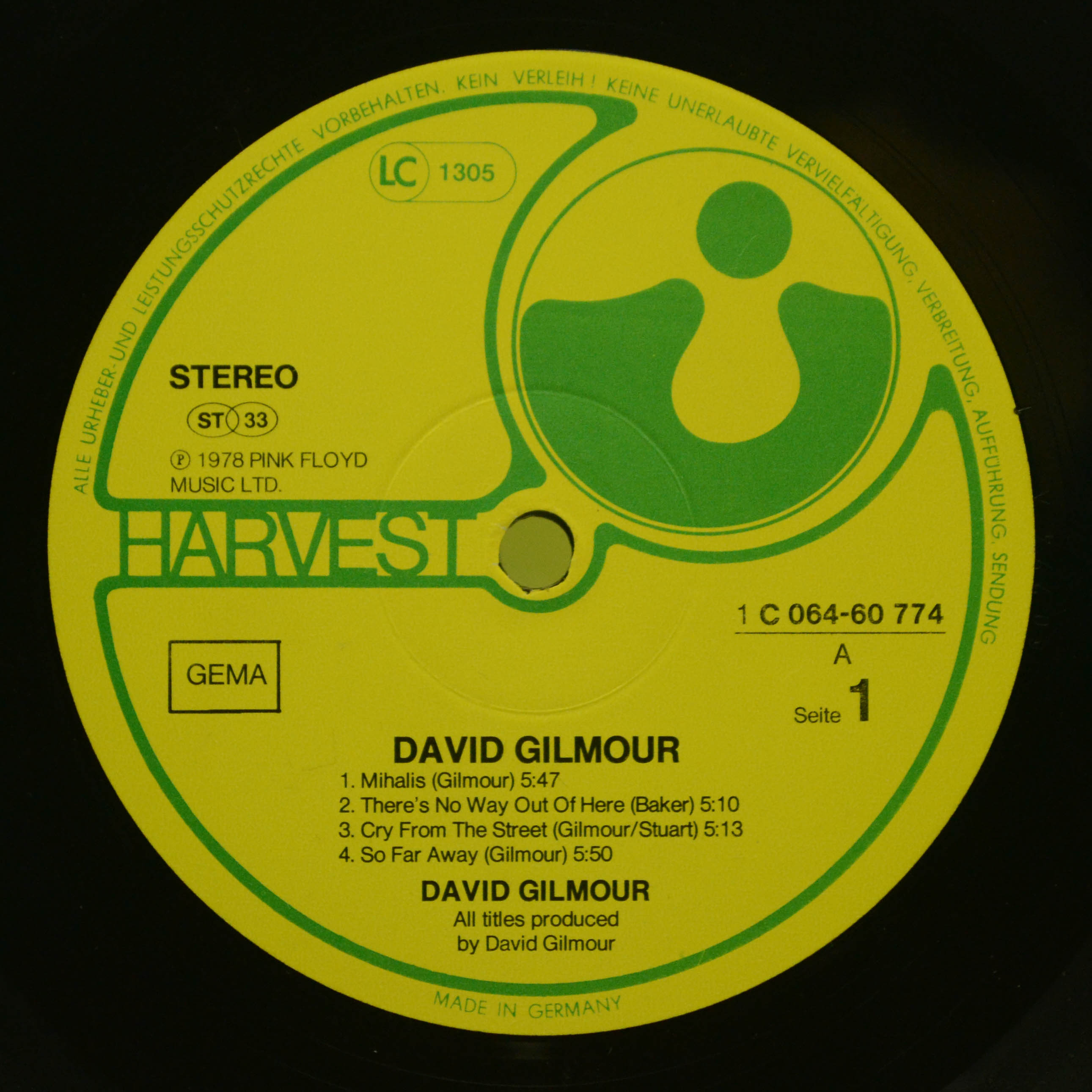 David Gilmour — David Gilmour, 1978