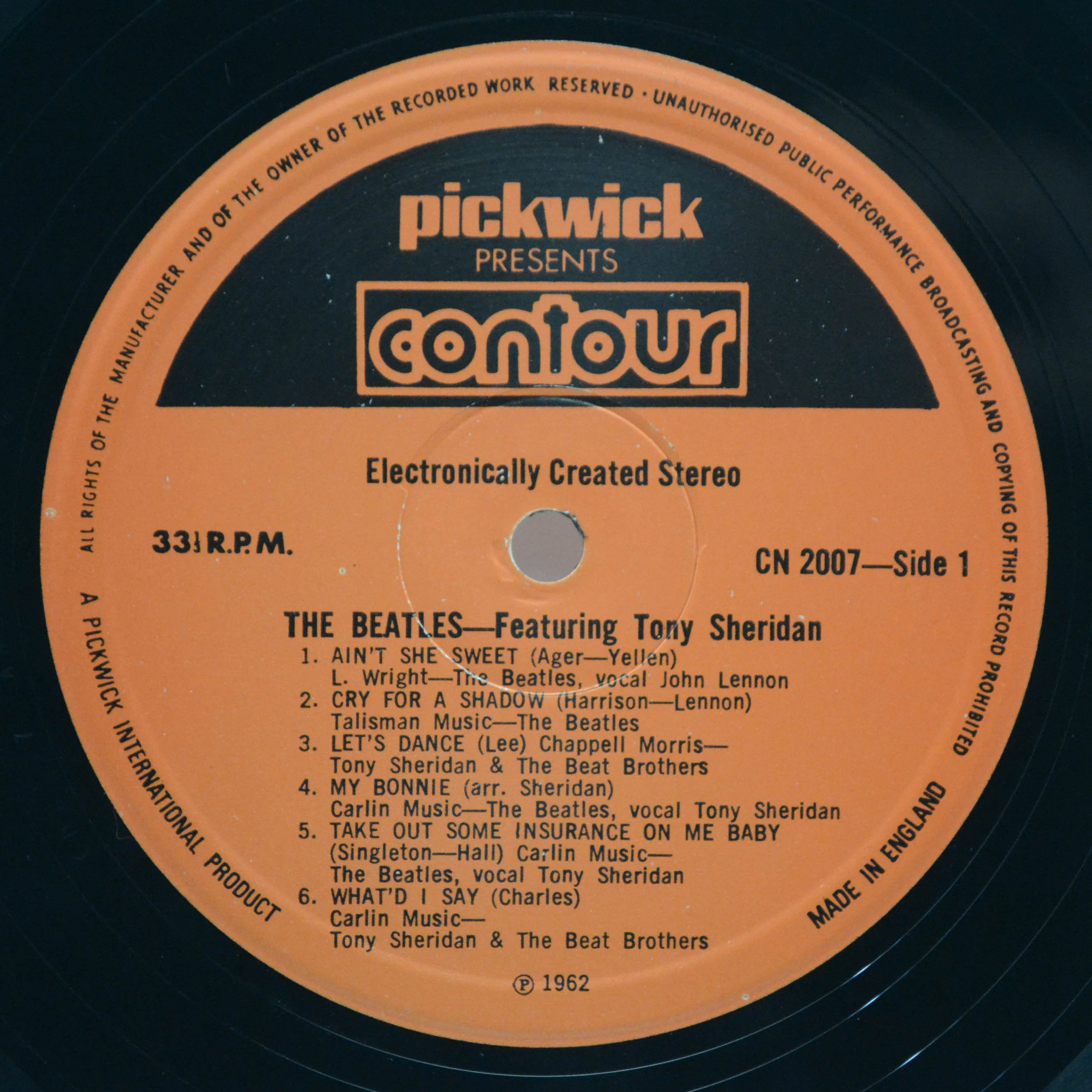 The Beatles Featuring Tony Sheridan — The Beatles Featuring Tony Sheridan (UK), 1964