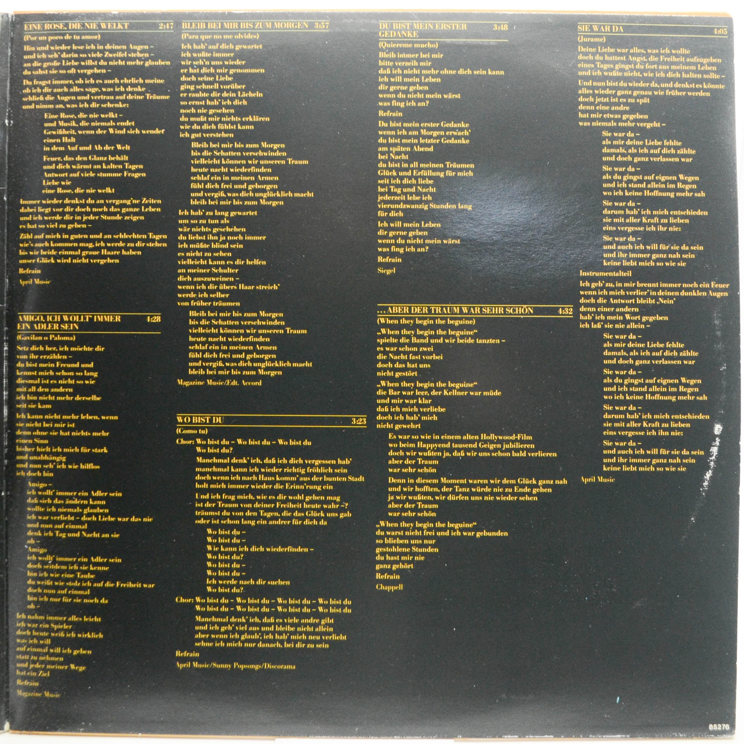 Виниловая пластинка Julio Iglesias — Zärtlichkeiten, 1981