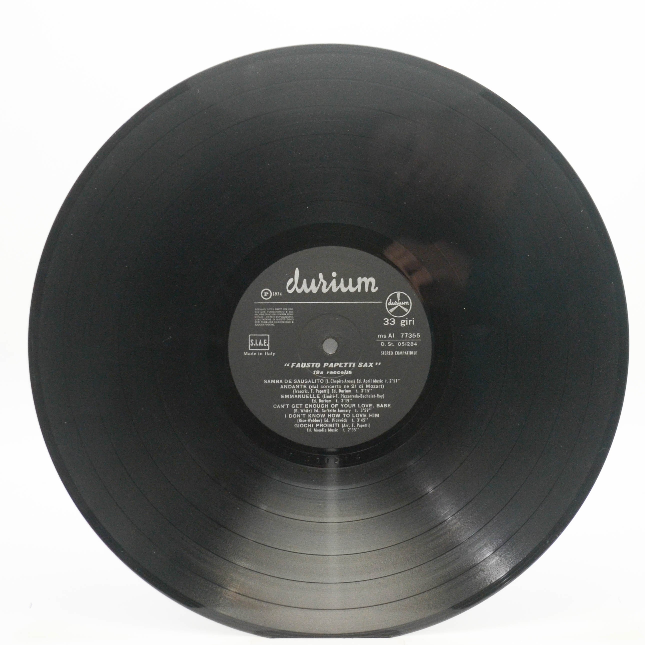 Fausto Papetti — 19ª Raccolta (1-st, Italy), 1974