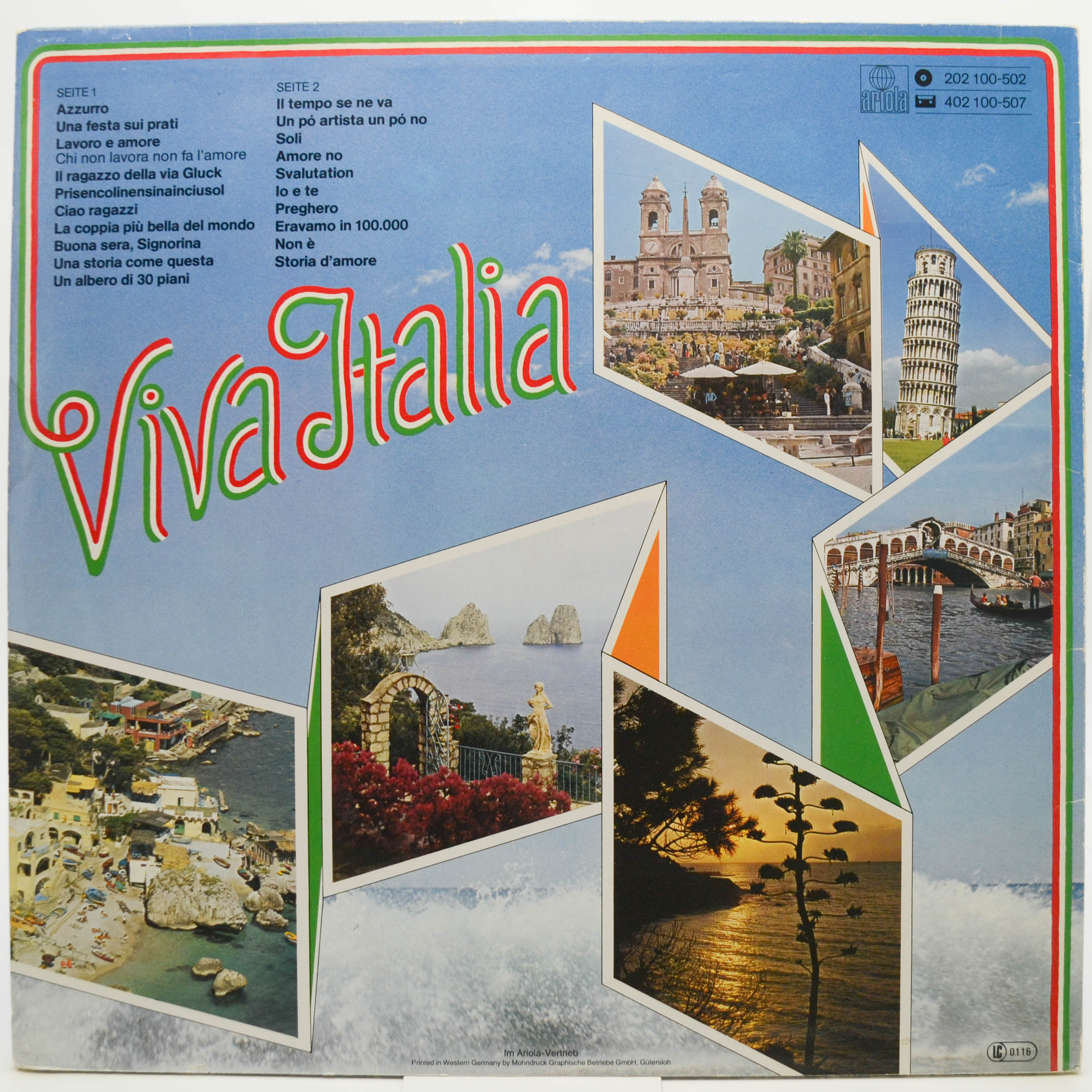 Adriano Celentano — Viva Italia (20 Super Songs), 1980