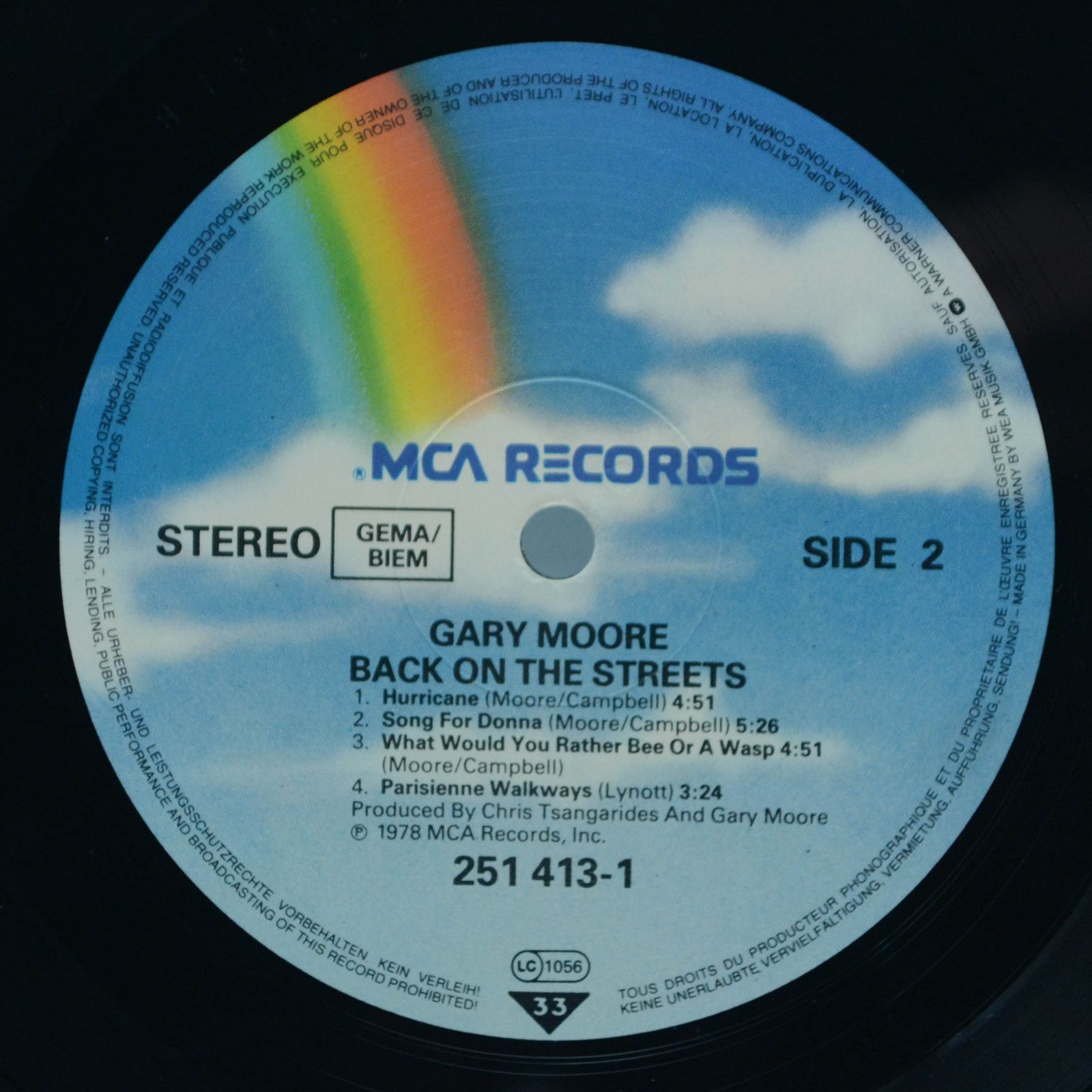 Gary Moore — Back On The Streets, 1985