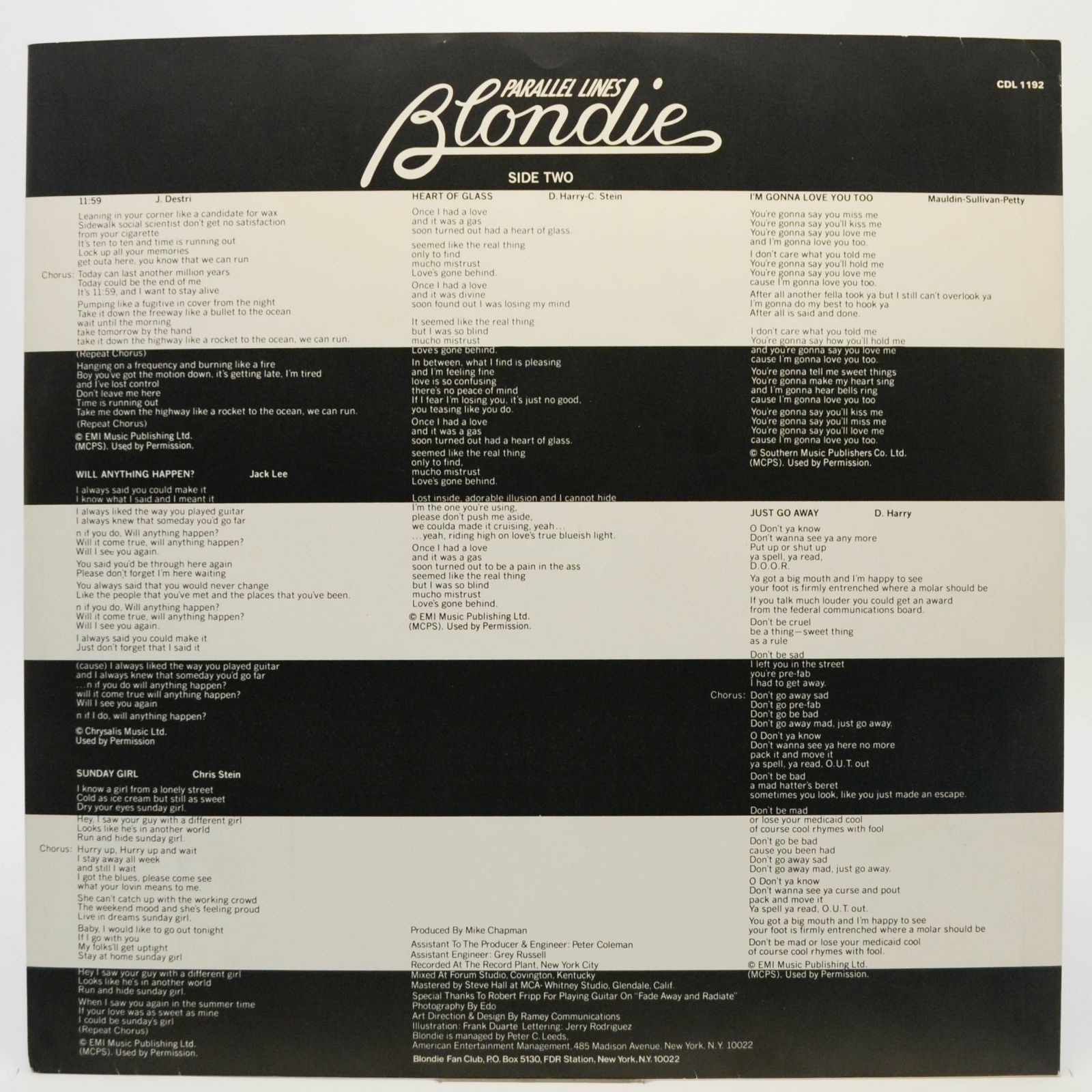 Blondie — Parallel Lines (UK), 1978