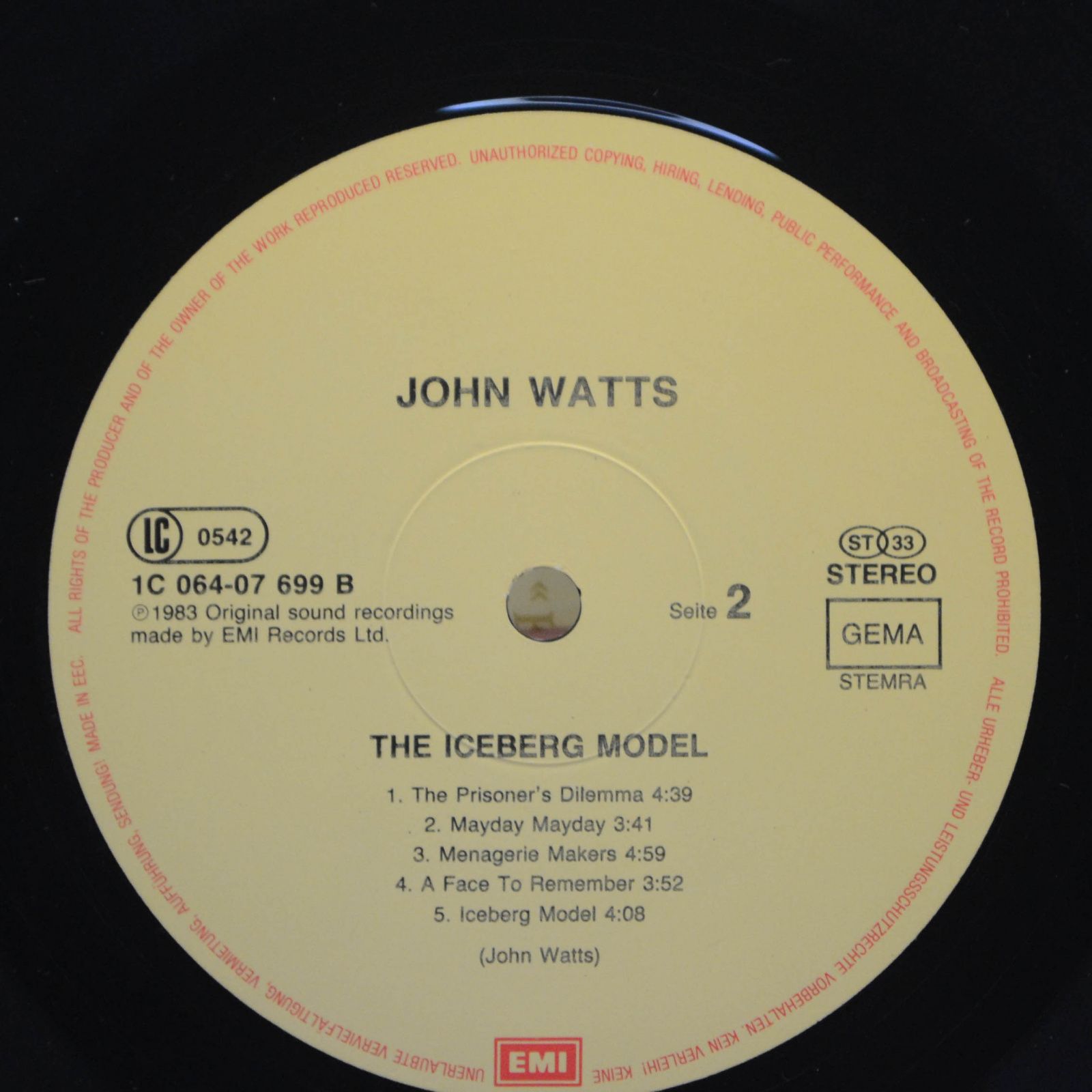John Watts — The Iceberg Model, 1983