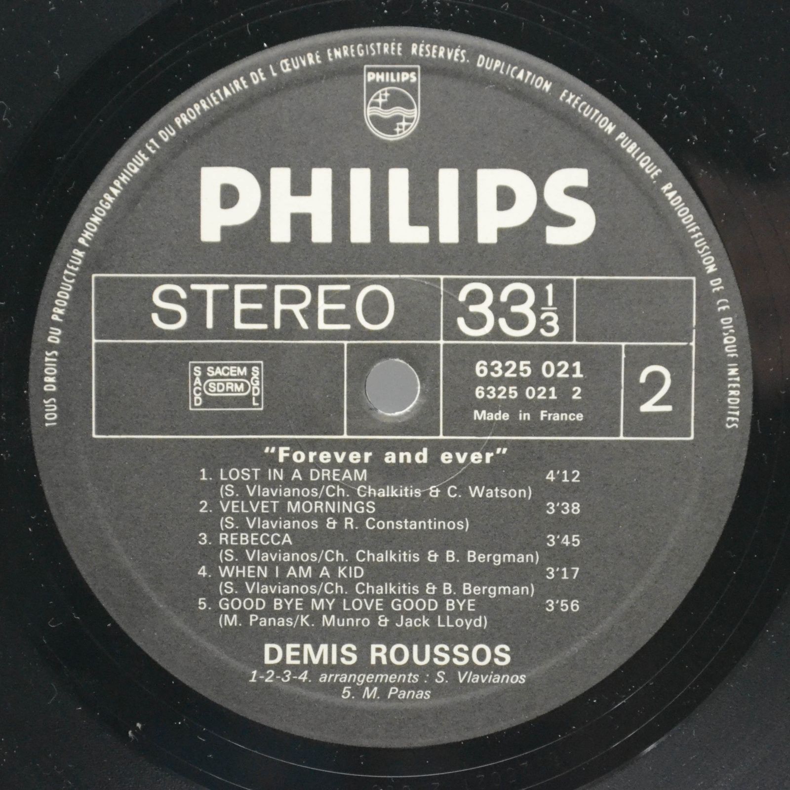 Démis Roussos — Forever And Ever (France), 1973