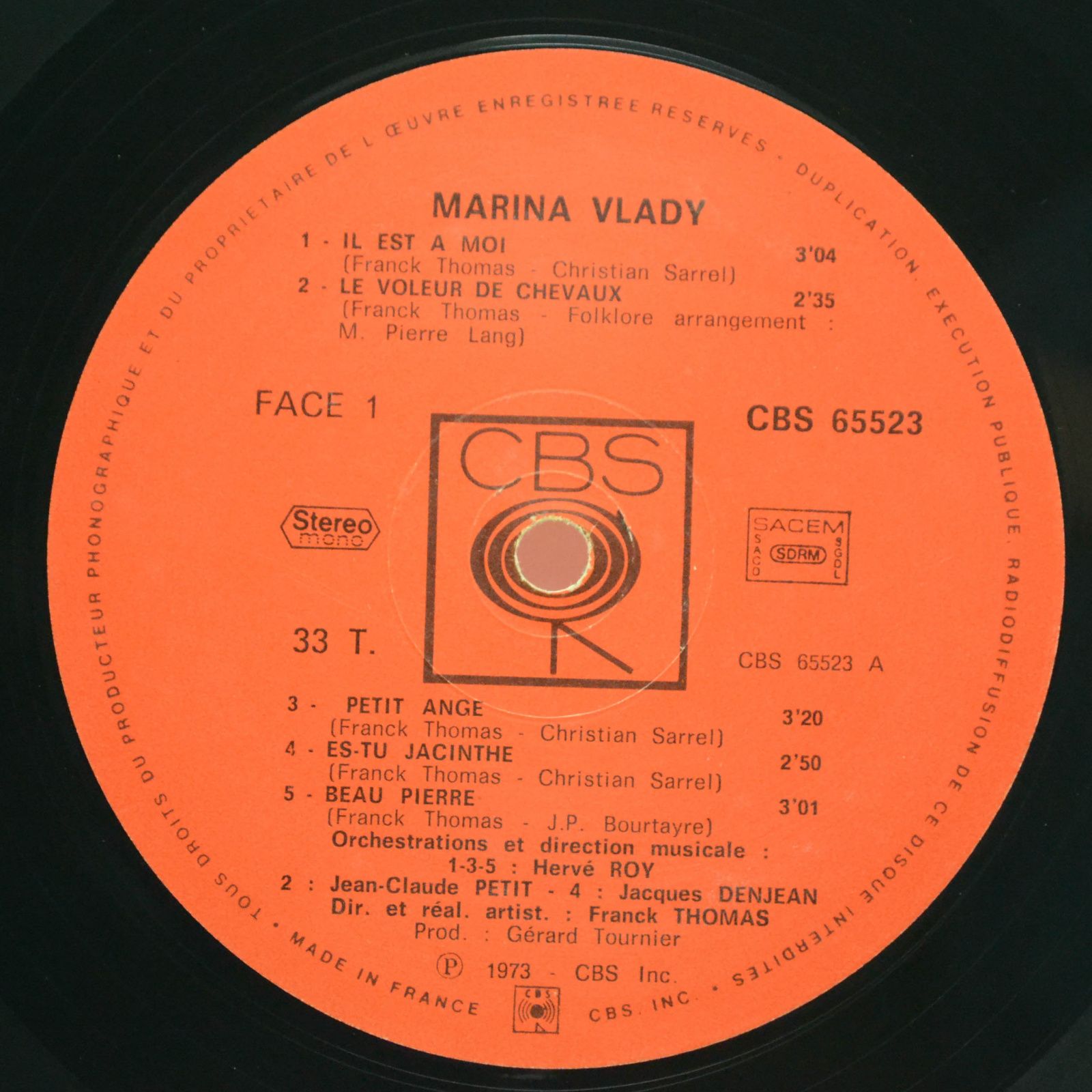 Marina Vlady — Marina Vlady (France), 1973